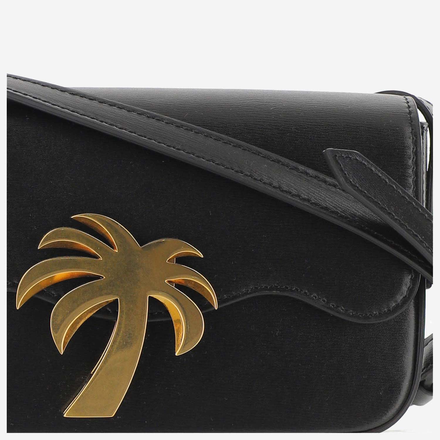 Palm Angels Palm Beach Shoulder Bag In Black