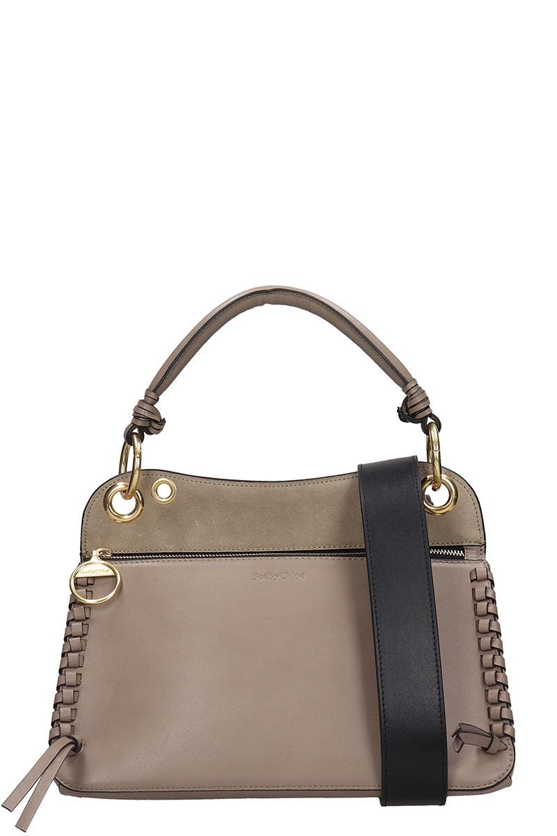 See By Chloé Hand Bag In Grey Suede And Leather
