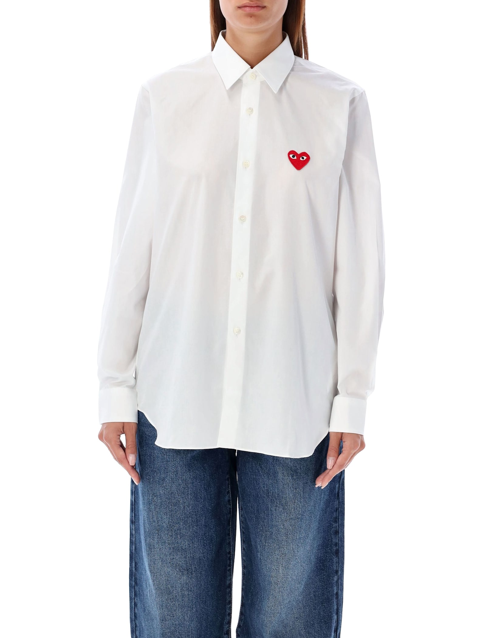 Comme des Garçons Play Red Heart Patch Shirt