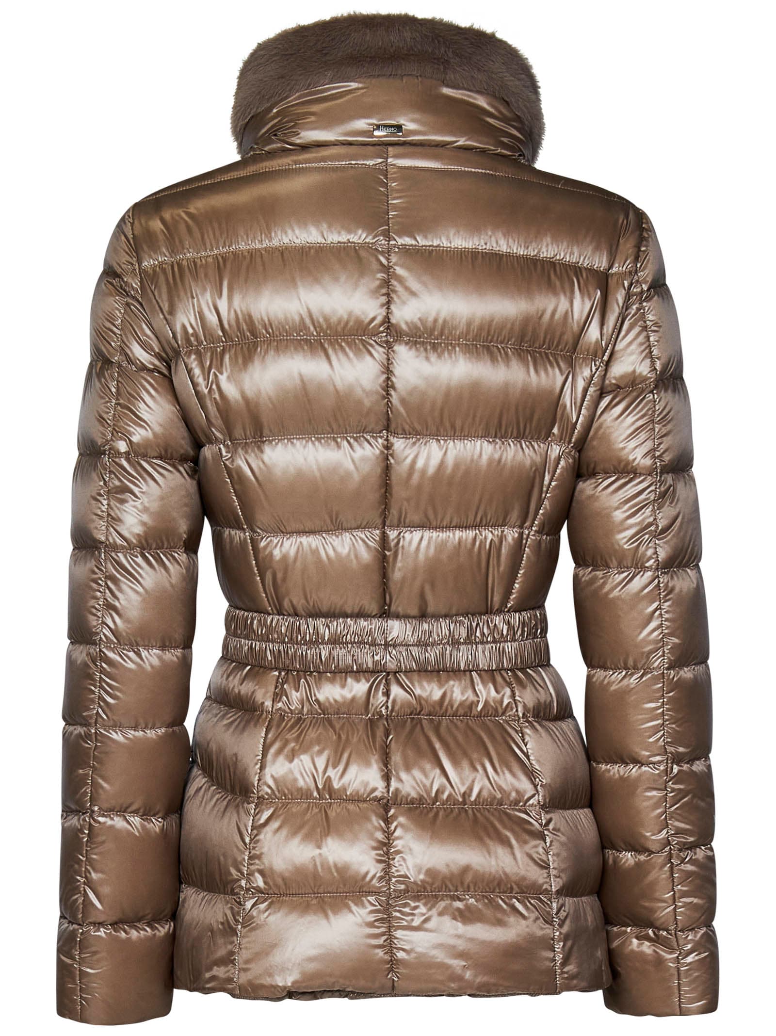 Shop Herno Claudia Down Jacket In Dove Grey