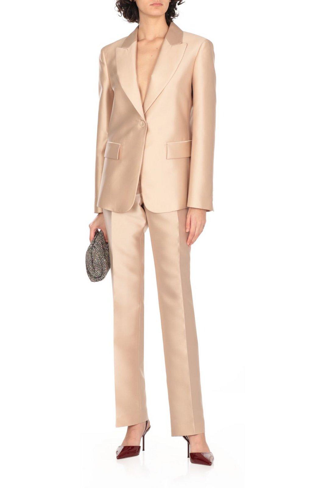 Alberta Ferretti Mikado Cocktail Satin Jacket In Ivory