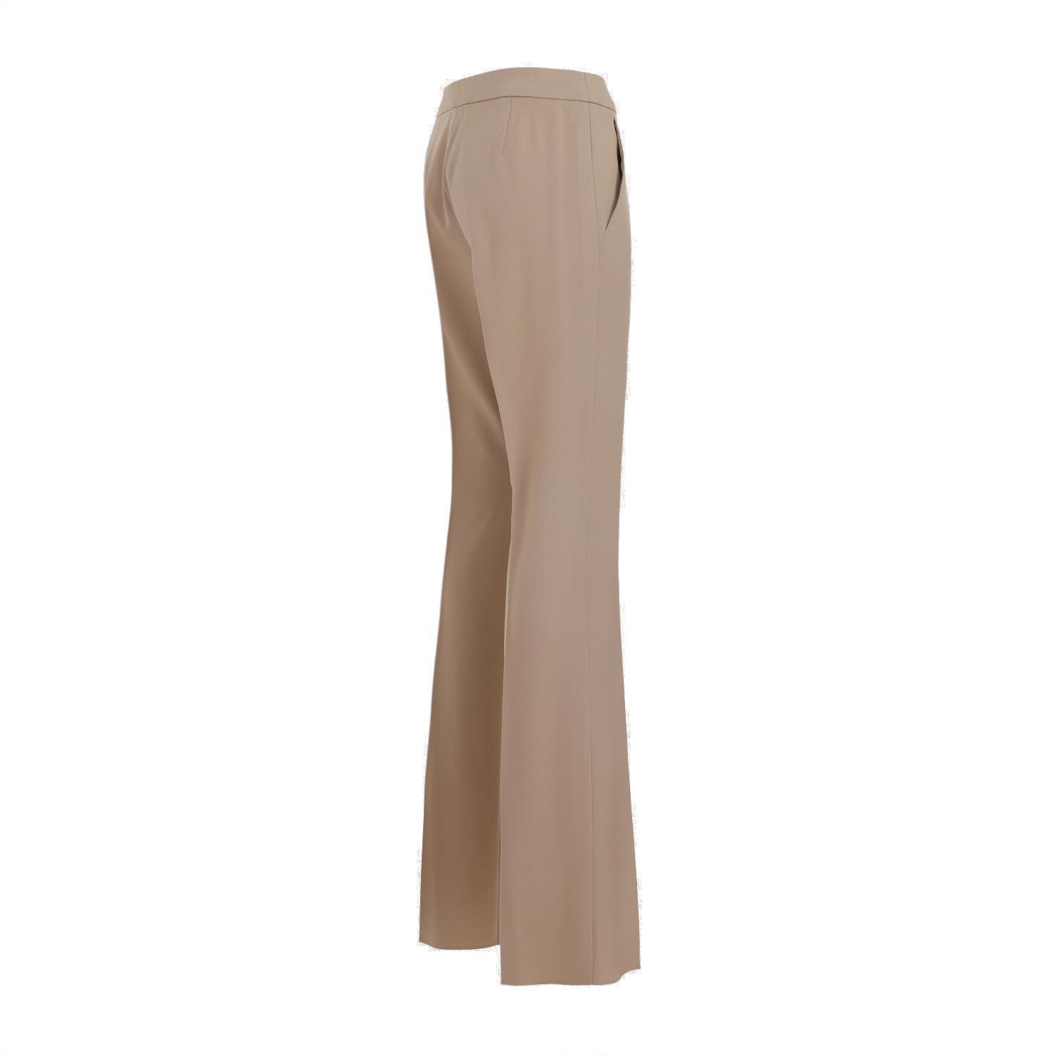 Shop Max Mara Fianco Flared Pants In Beige