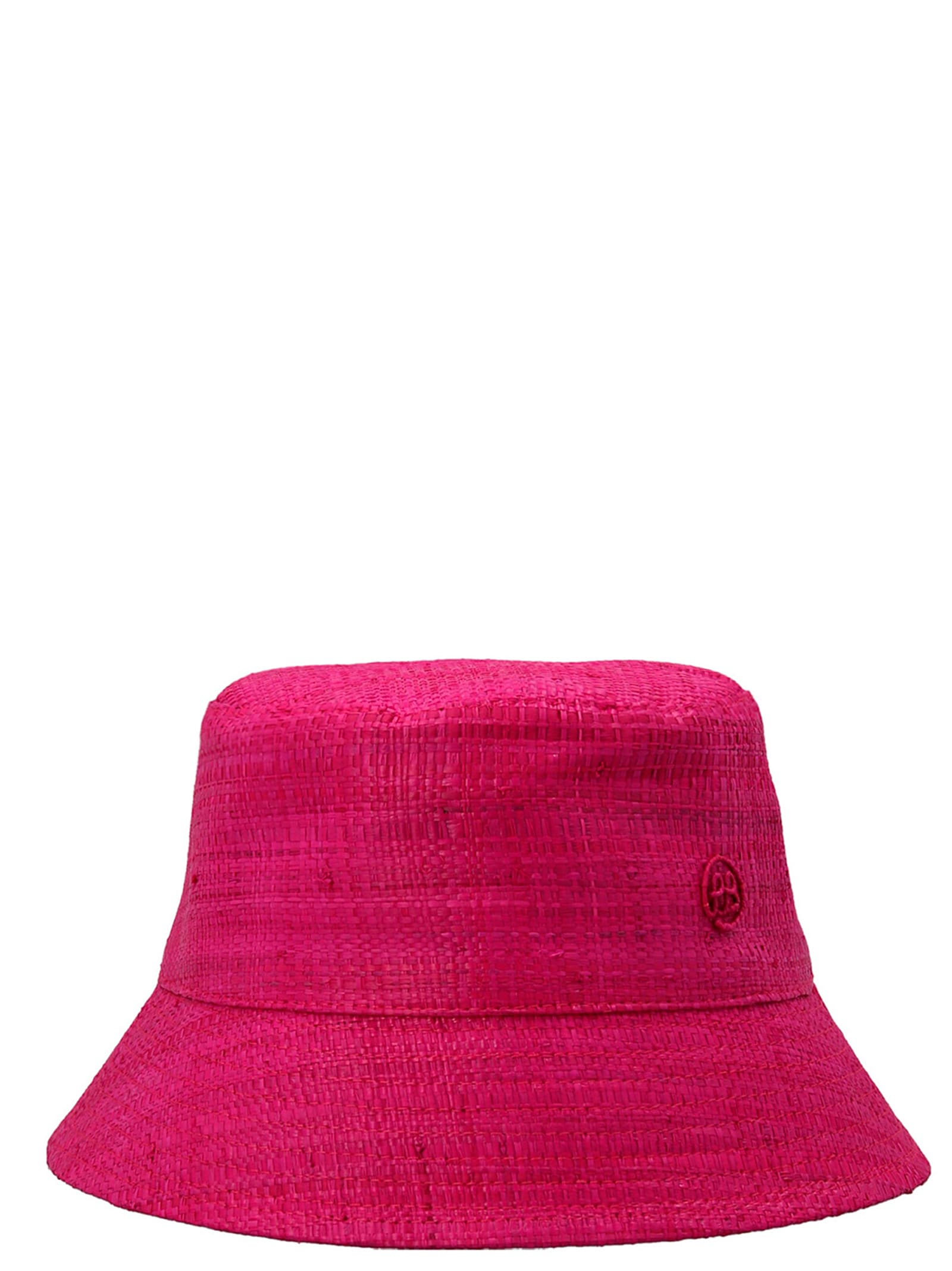 Shop Ruslan Baginskiy Logo Straw Bucket Hat In Fuchsia