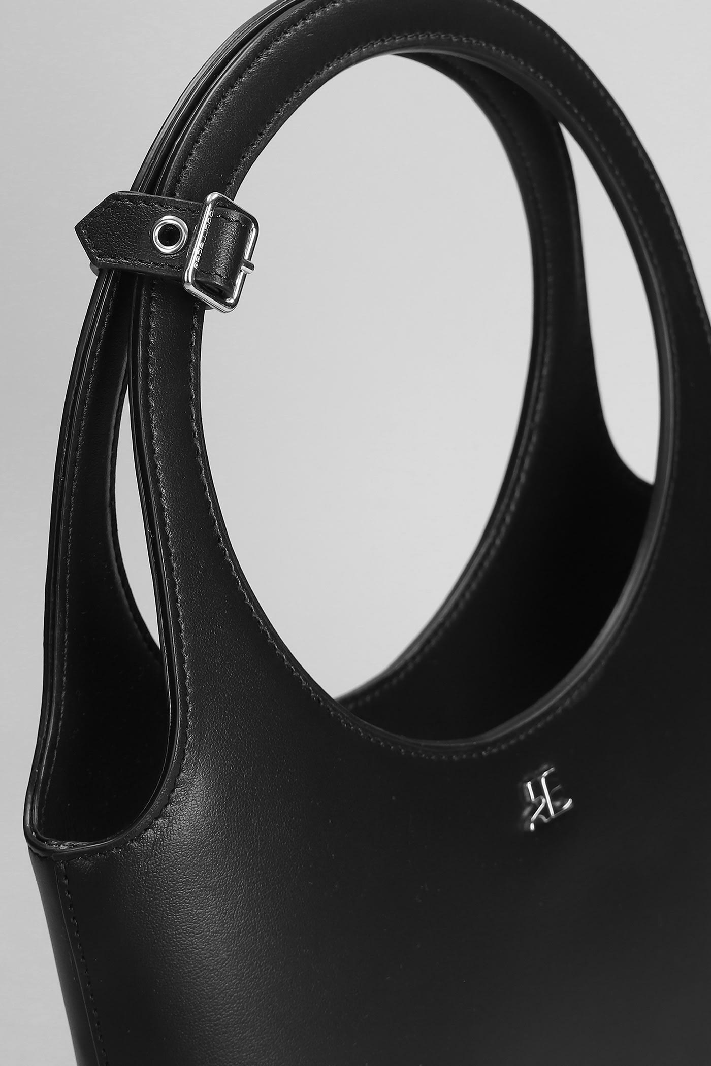 Shop Courrèges Shoulder Bag In Black Leather