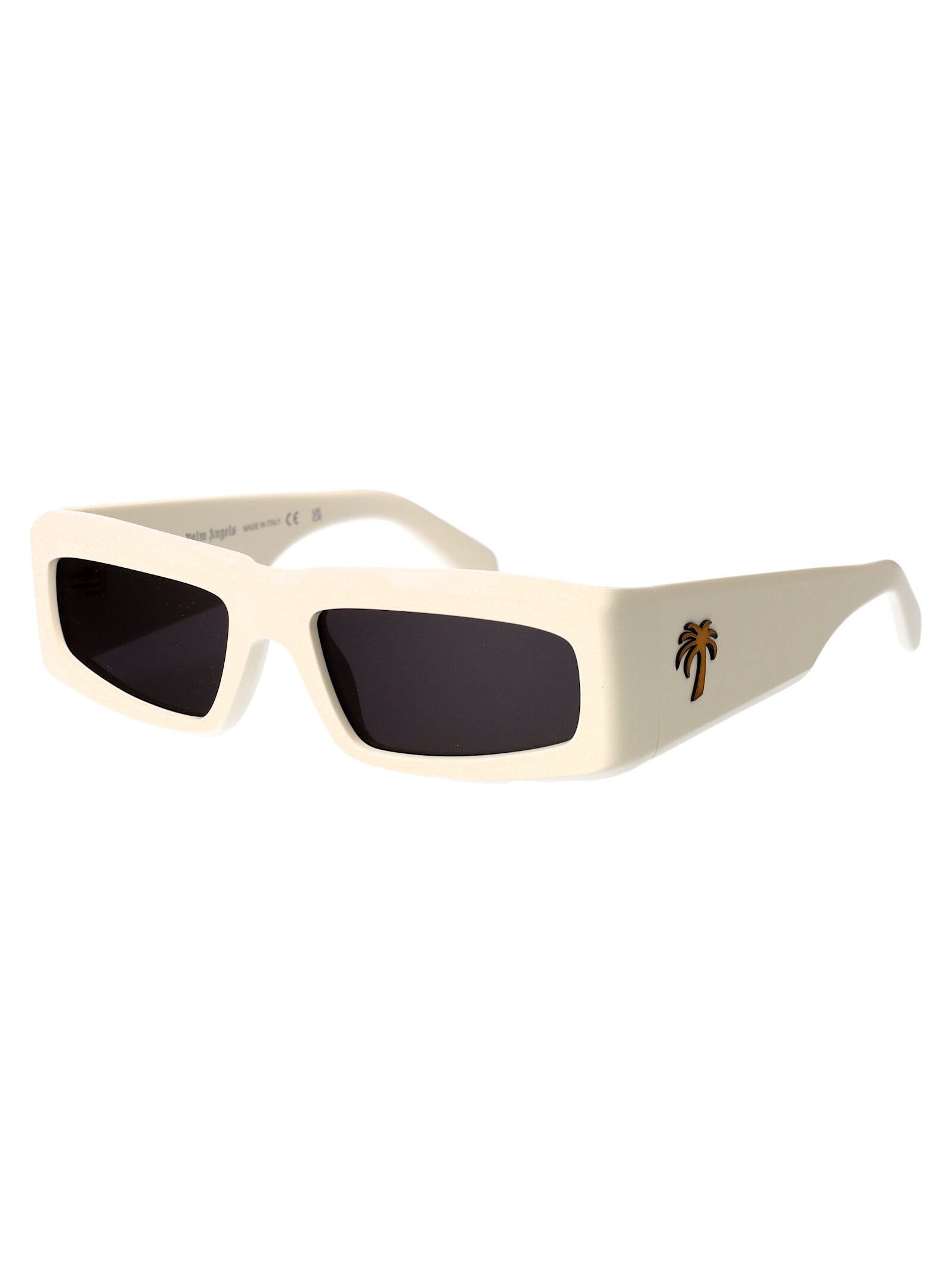 Shop Palm Angels Yreka Sunglasses In 0107 White