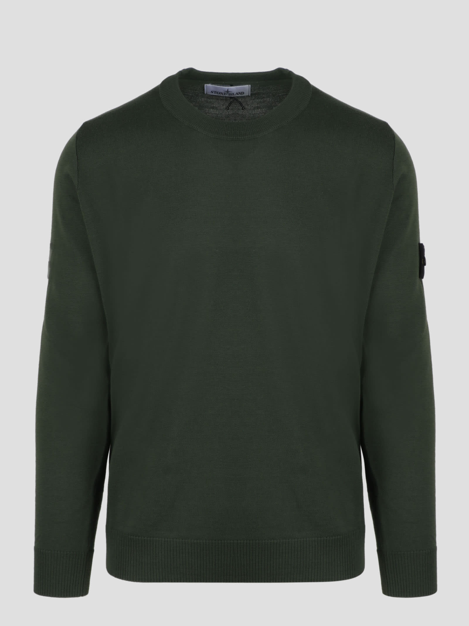 Stone Island Merino Wool Sweater Sweater In Green