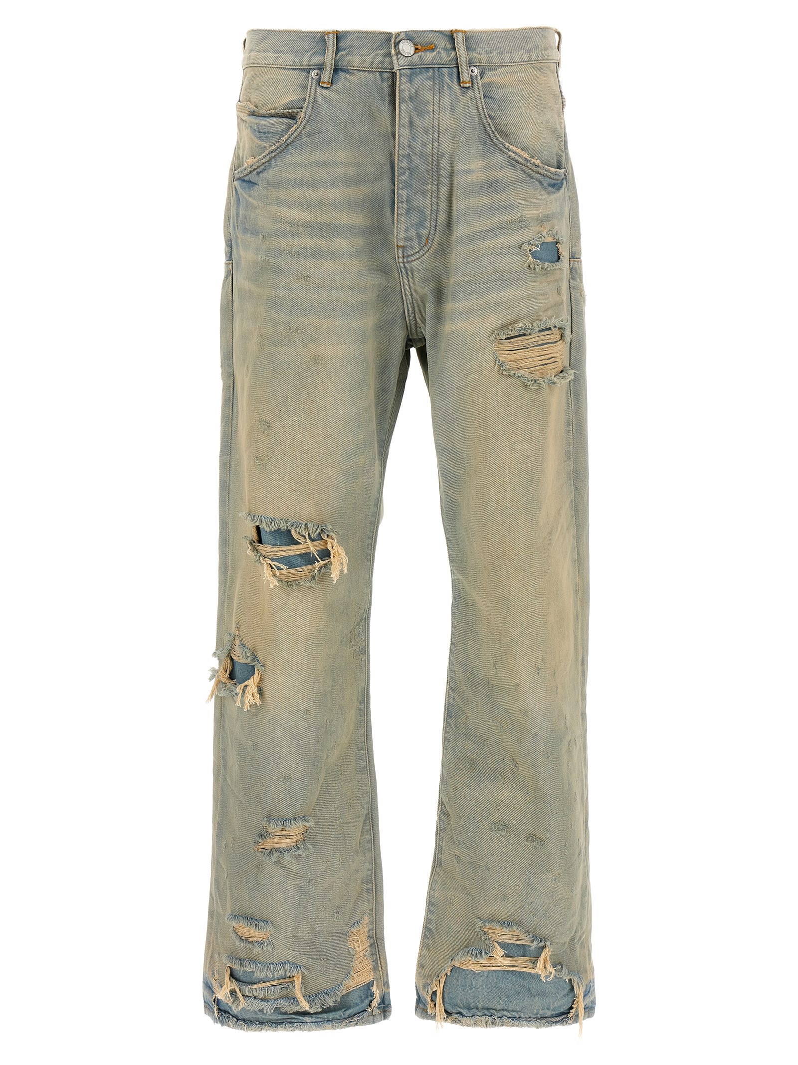 p018 Verditer Destroyed Jeans