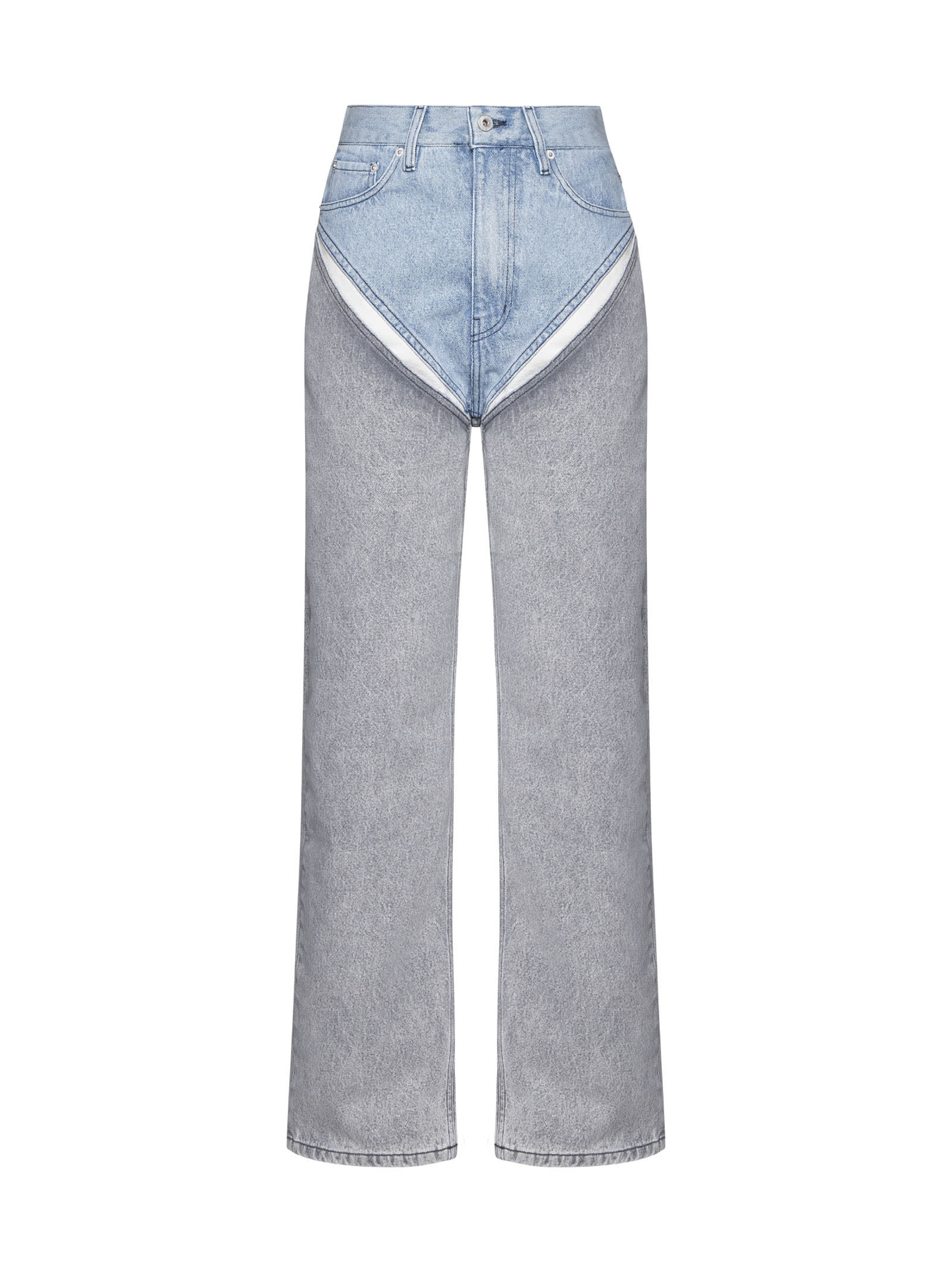 Shop Y/project Jeans In Ice Blue/grey
