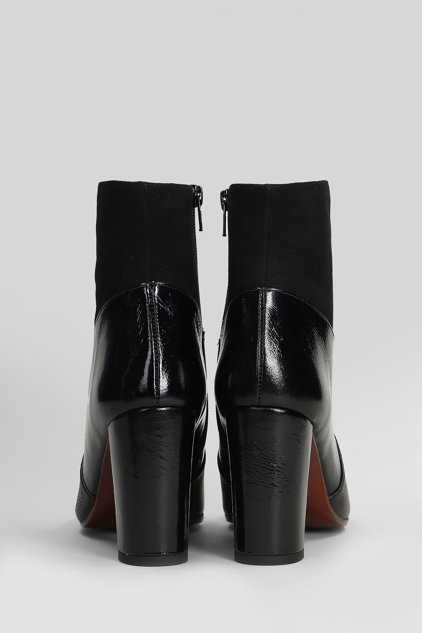 Chie Mihara Etyu High Heels Ankle Boots In Black Leather In Black