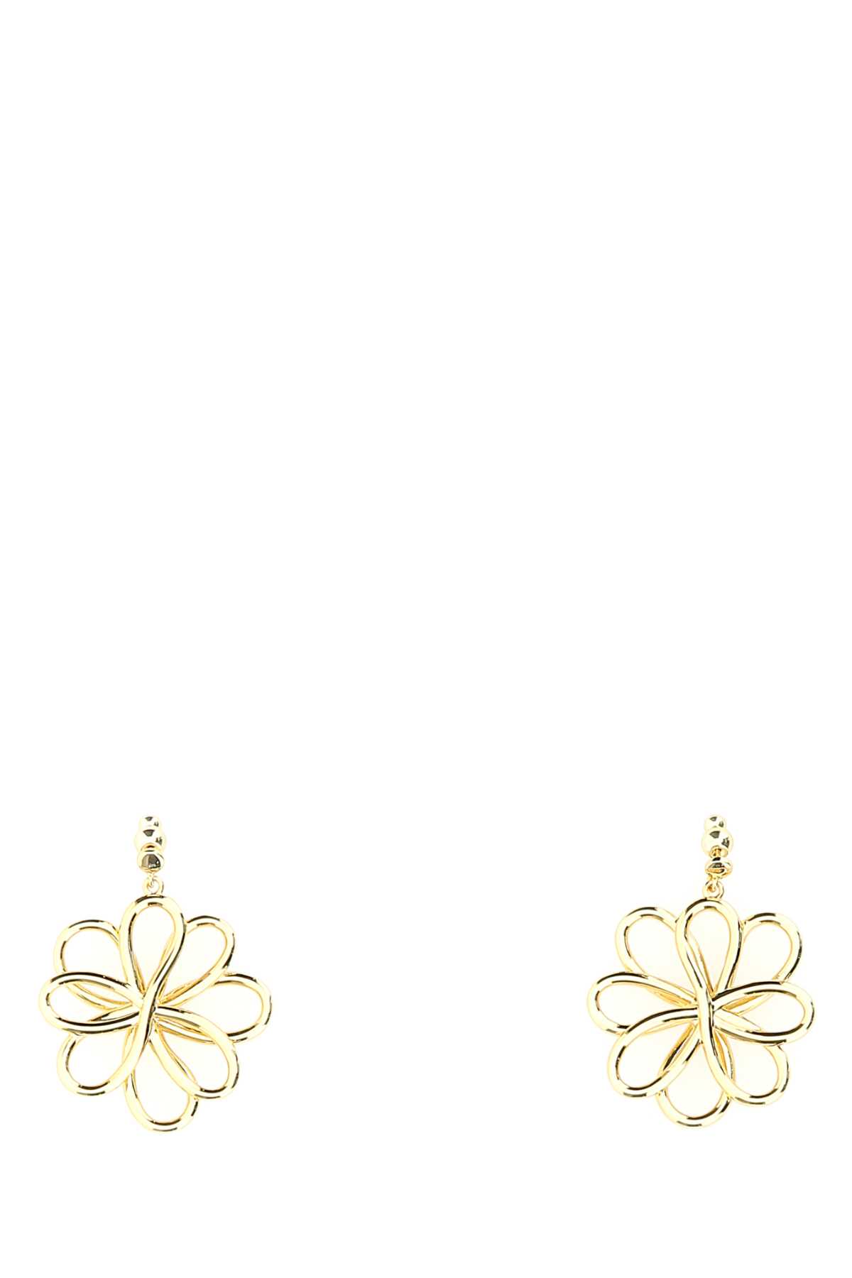Gold Metal Bloom Earrings