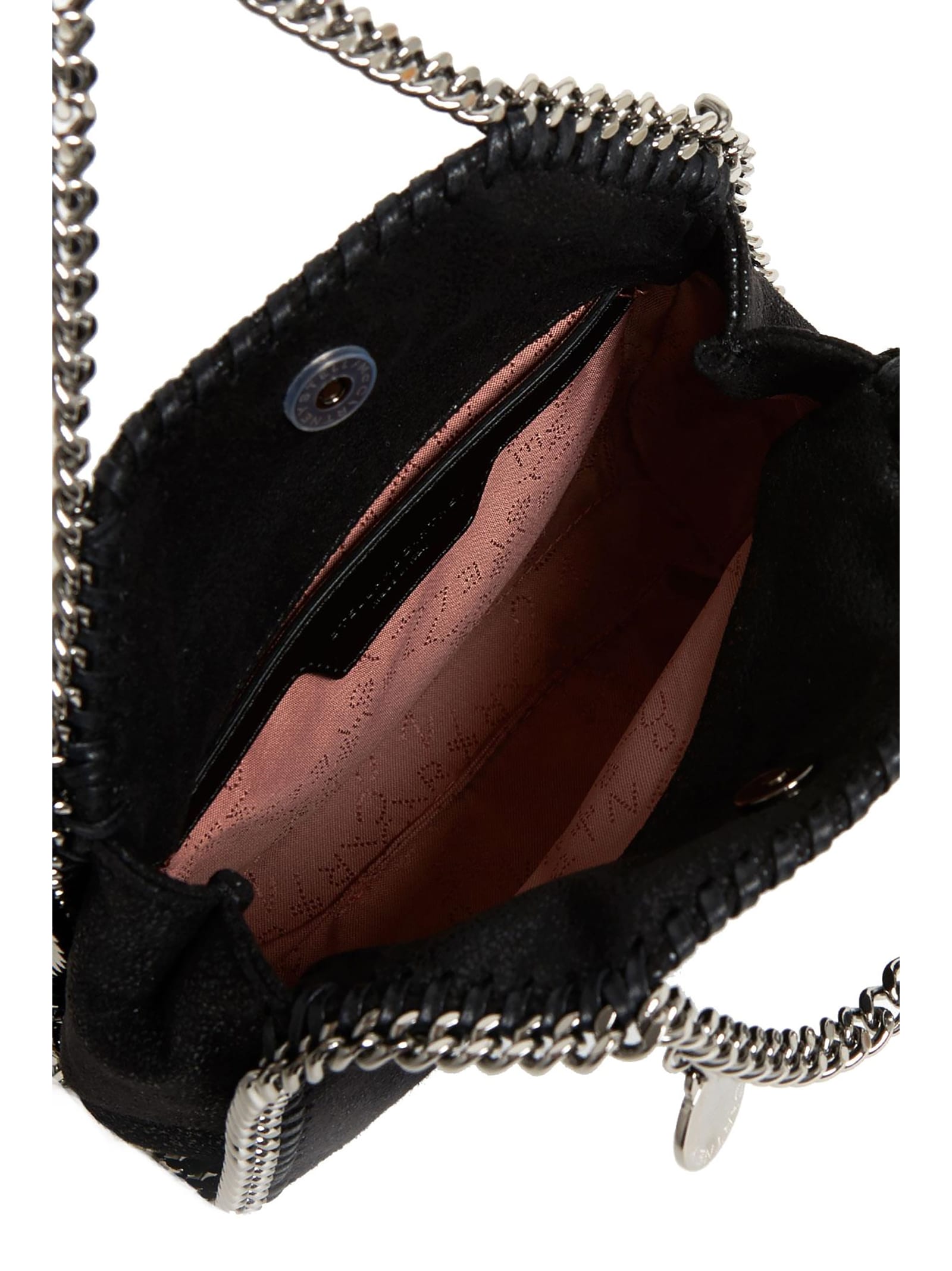 Shop Stella Mccartney Falabella Tiny Tote Handbag In Black