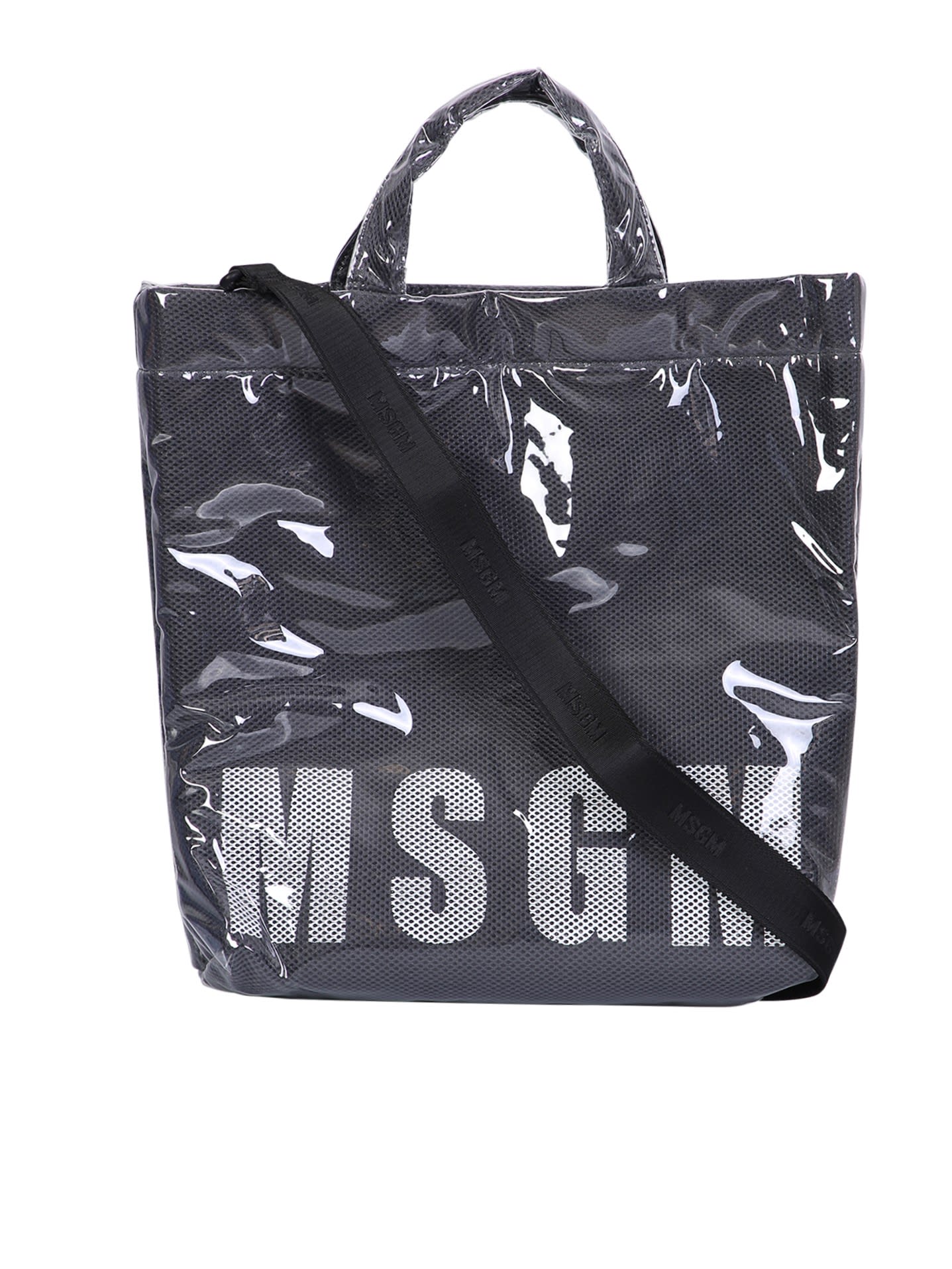 MSGM Tote Bags With Logo Black