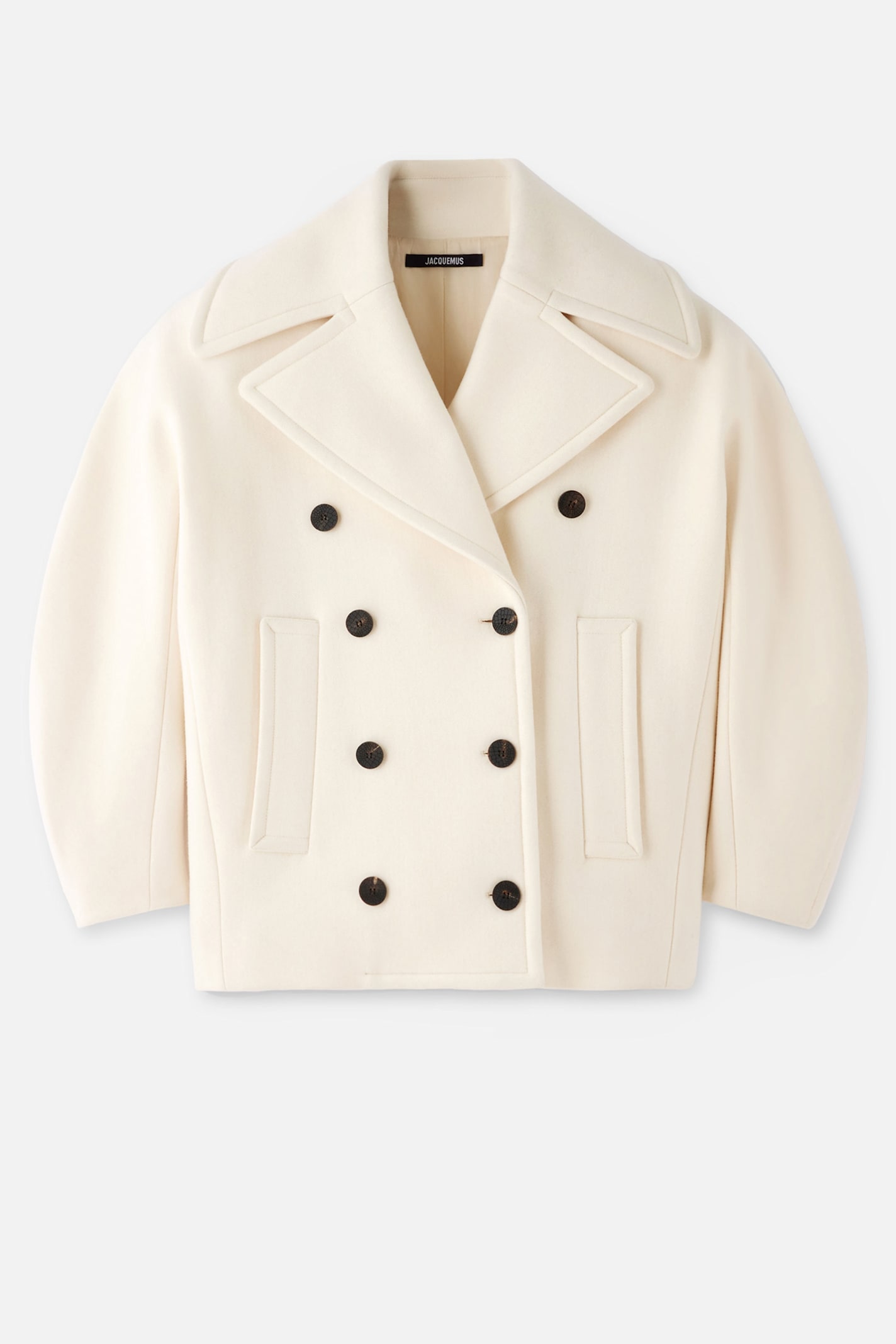 Jacquemus Womens Off-white Le Caban Double-breasted Wool Jacket In White