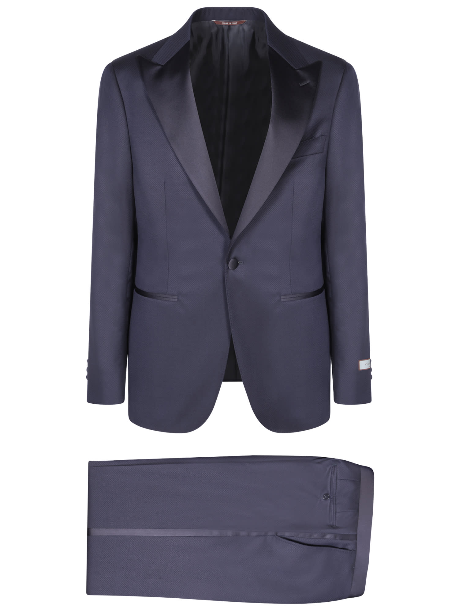 Shop Canali Single-breasted Rhombuses Blue Smoking