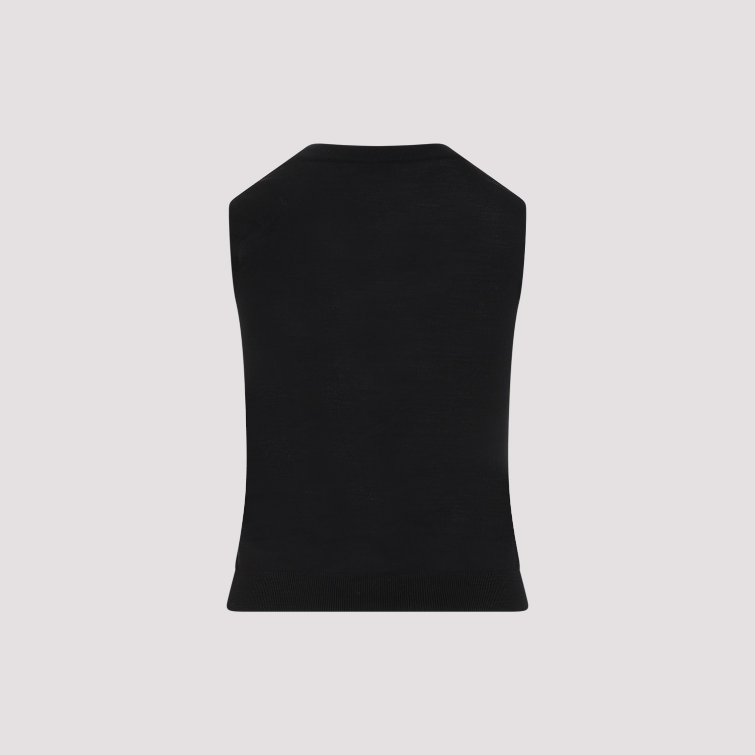 Shop Saint Laurent Wool Tank Top In Noir