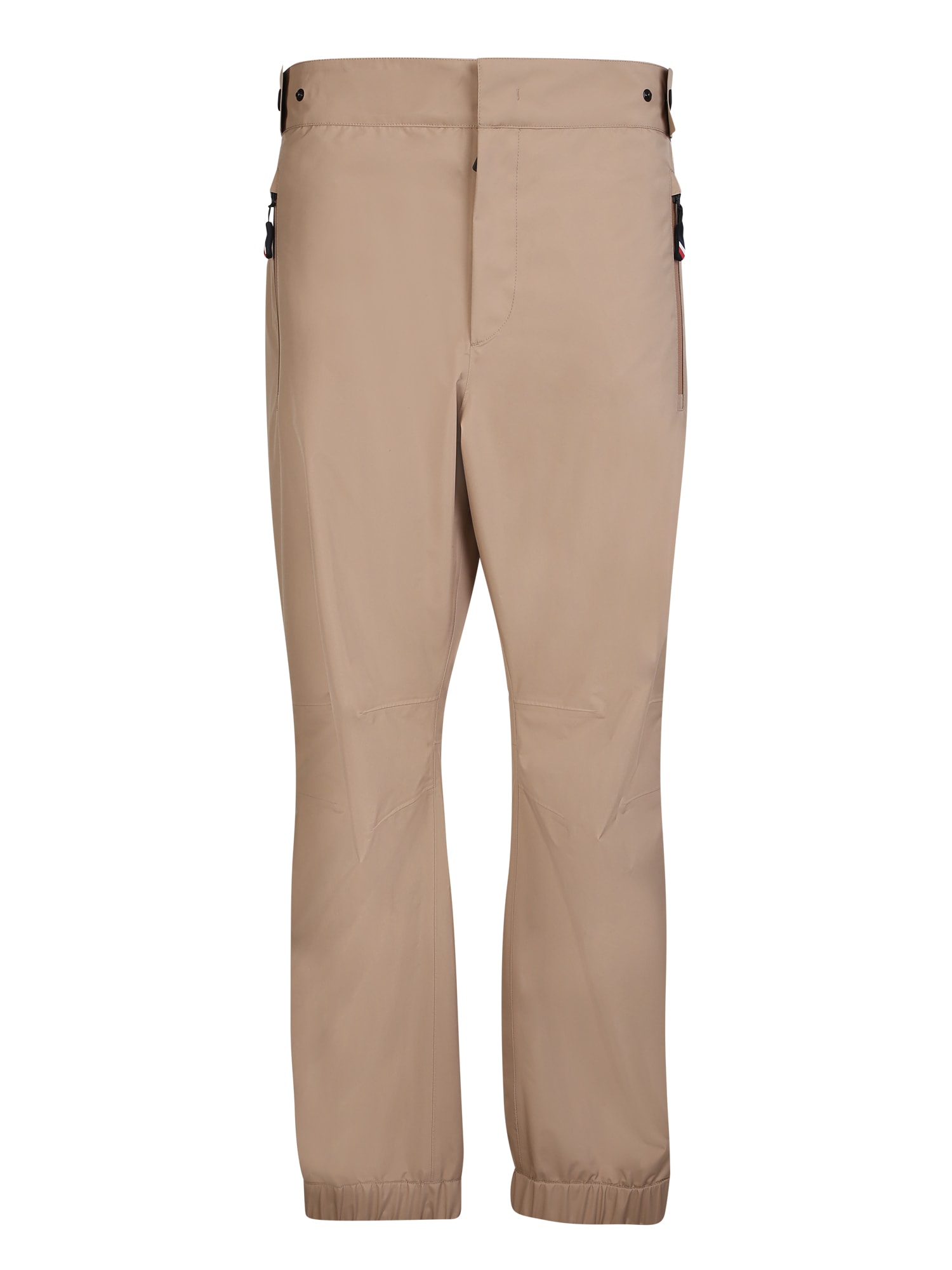 Shop Moncler Day-namic Shell Beige Trousers