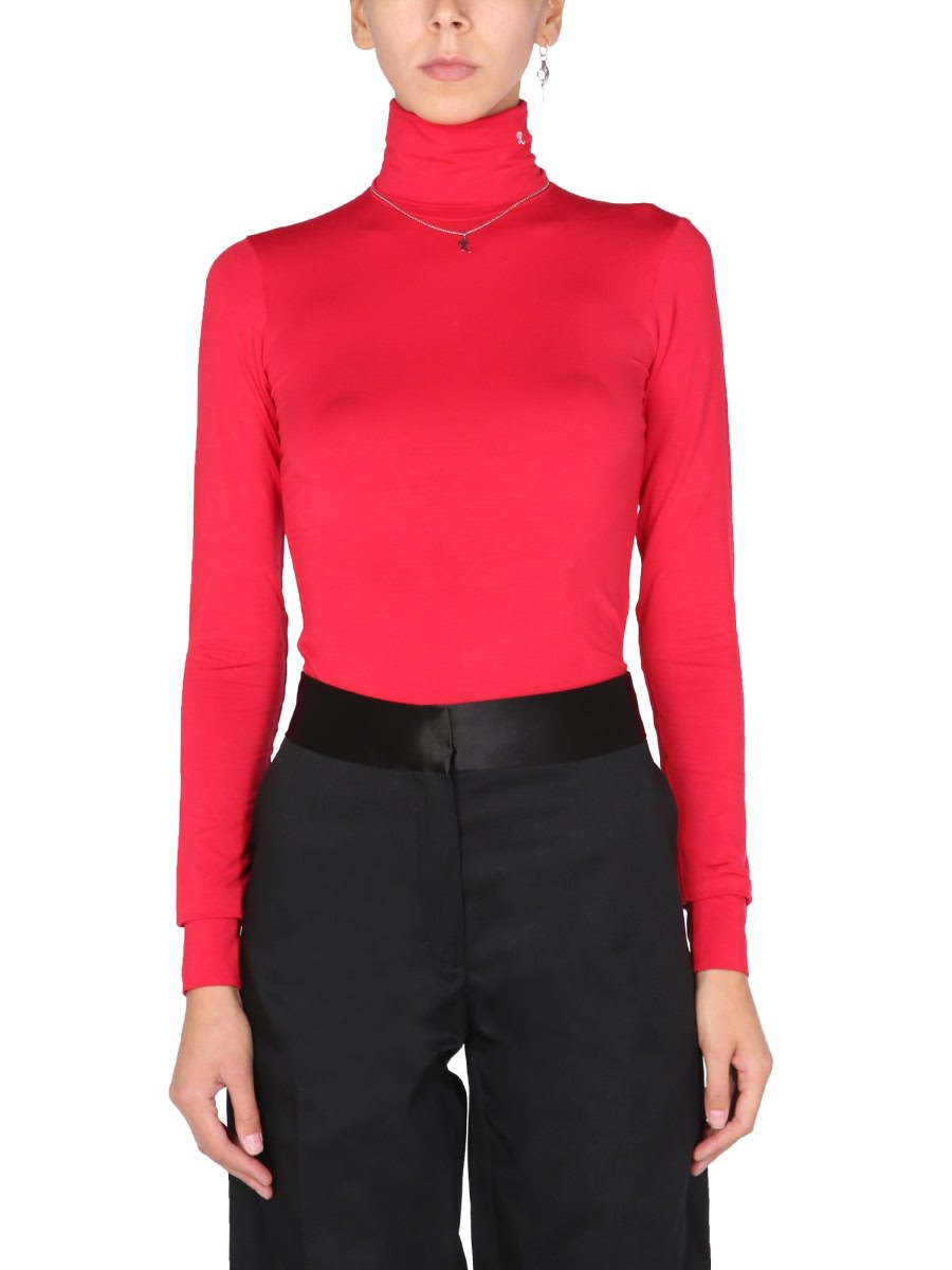 Shop Raf Simons Turtle Neck Sweater In Red