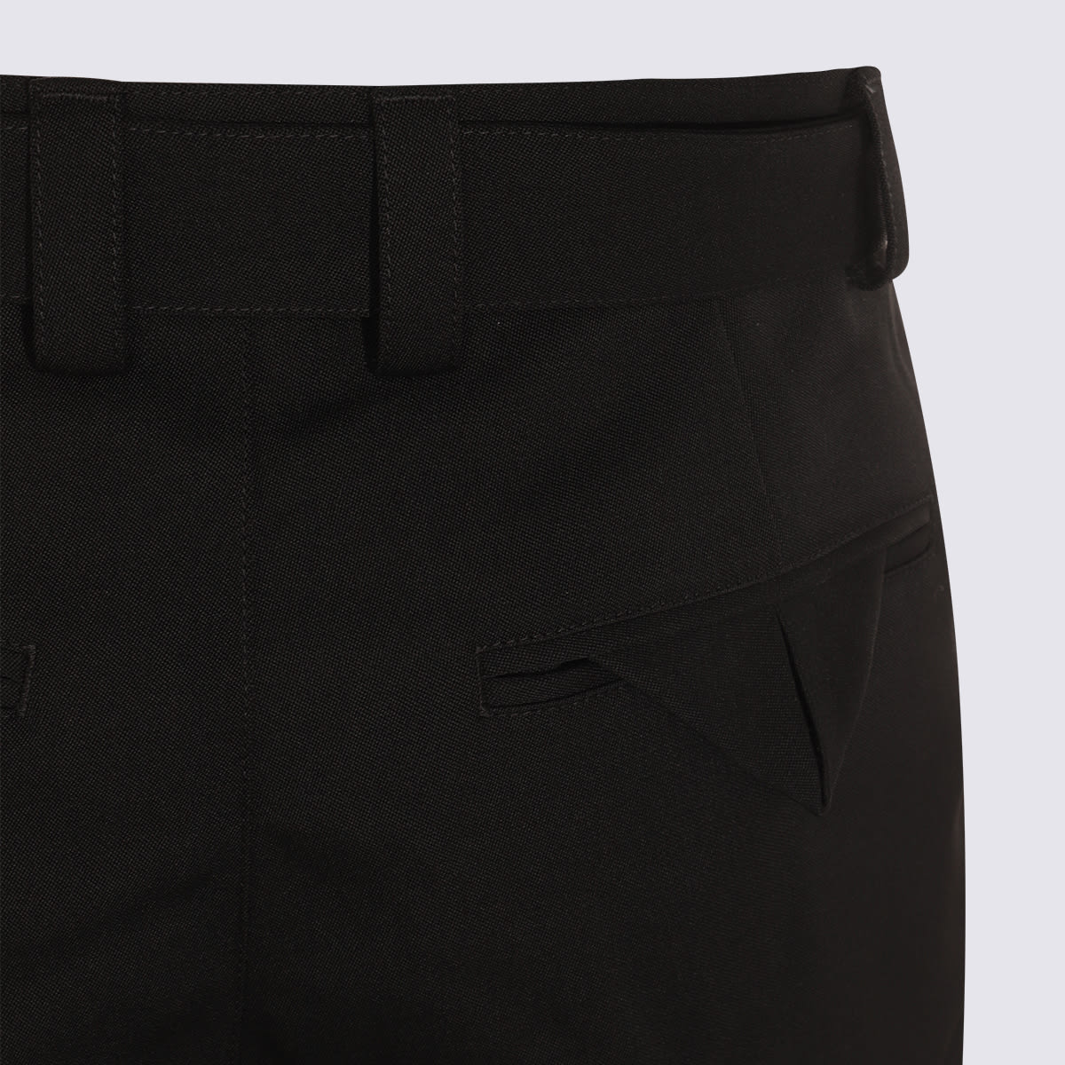 Bottega Veneta Tailored Trousers With Belt And Zip Detail In Black