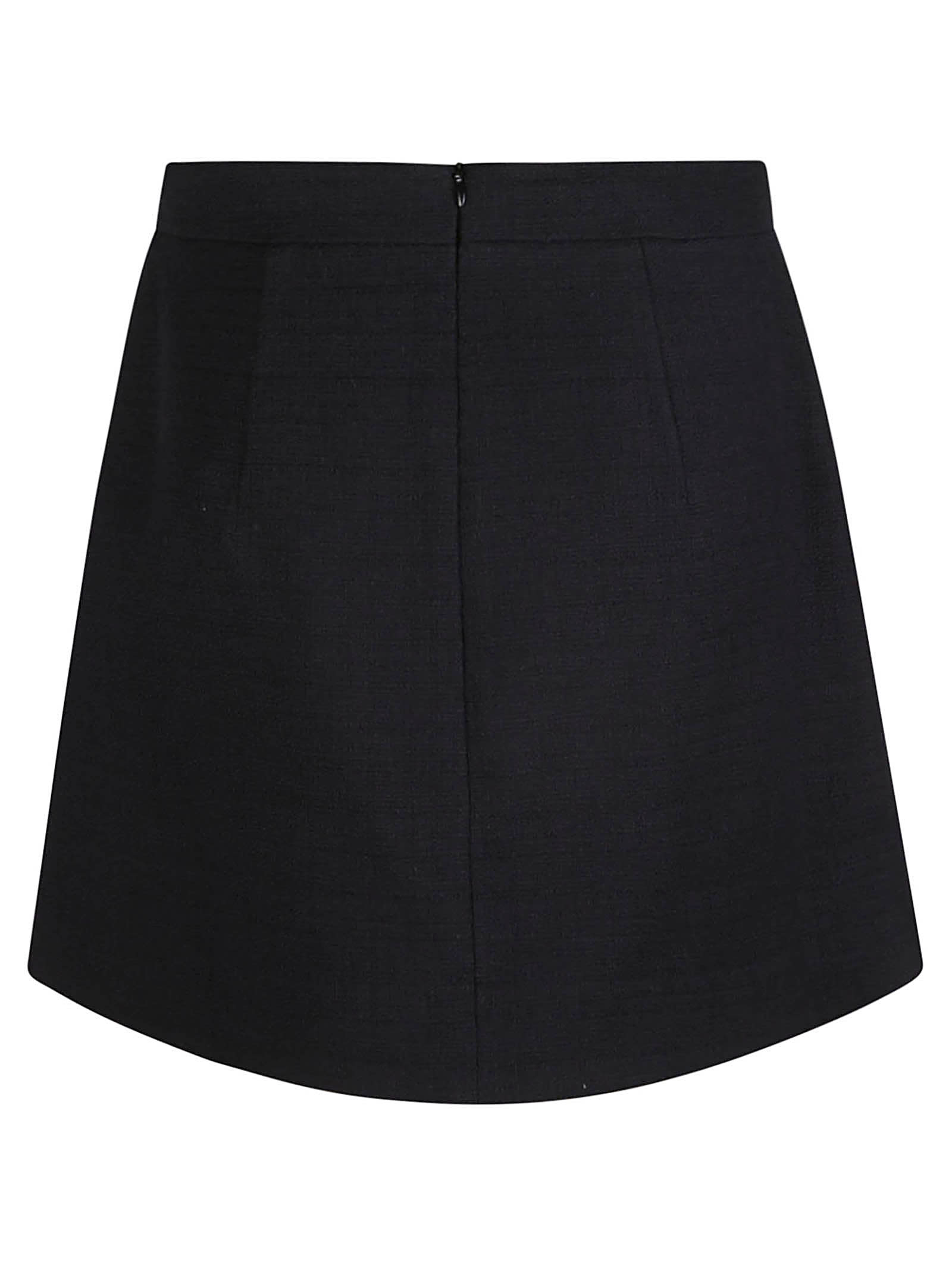 Shop Patou Back Zip Skirt In Black