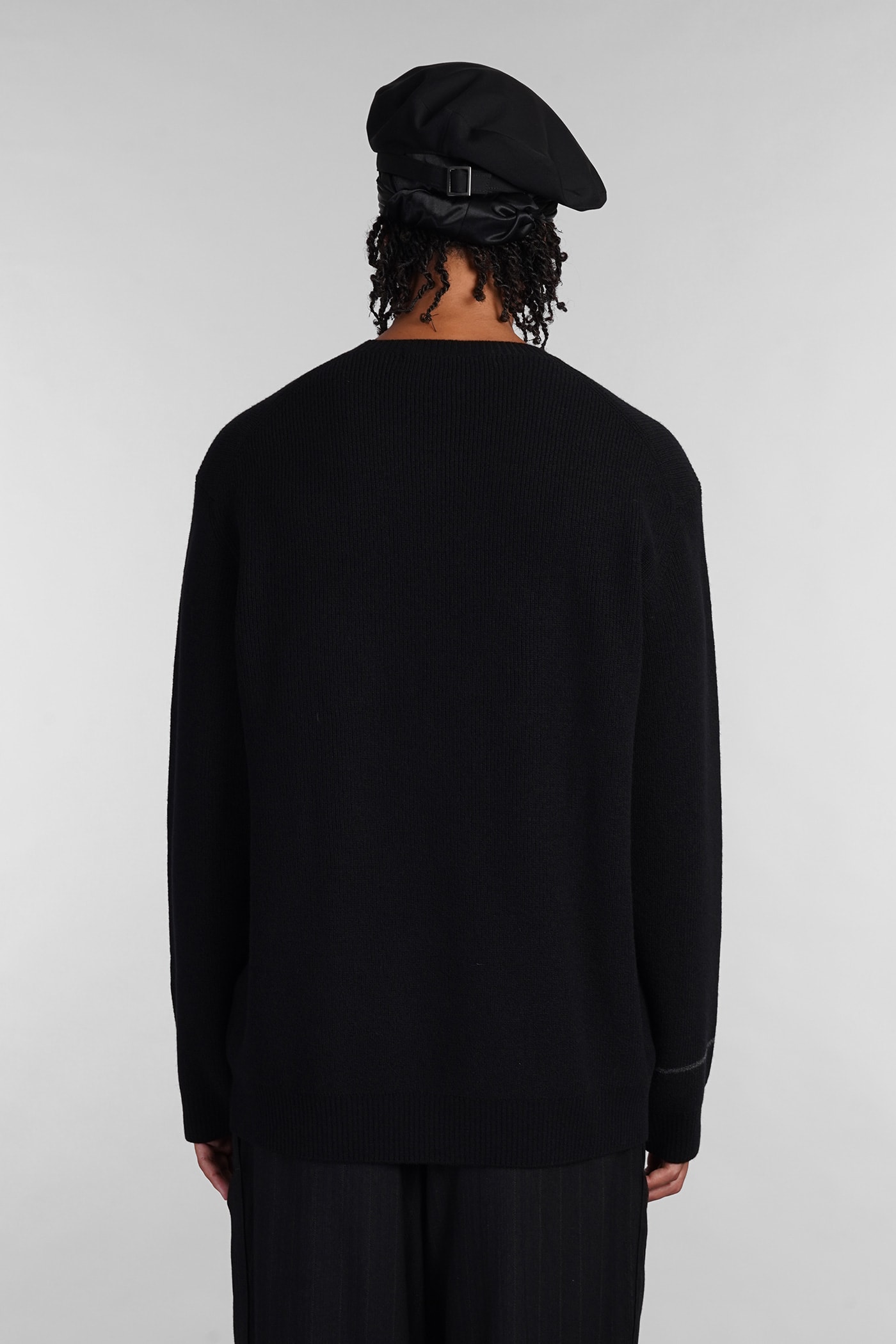 Shop Yohji Yamamoto Knitwear In Black Wool