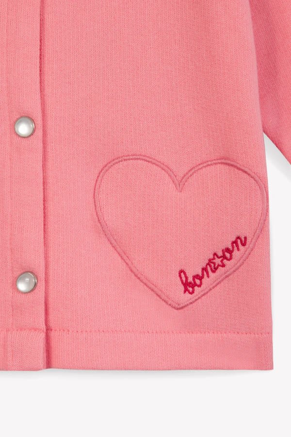 Shop Bonton Cardigan Con Cuore In Pink