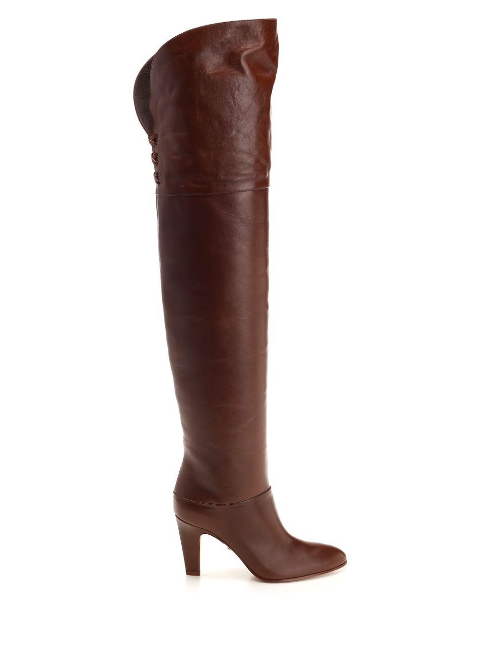 Shop Chloé Eve Over-the-knee Boots In Brown