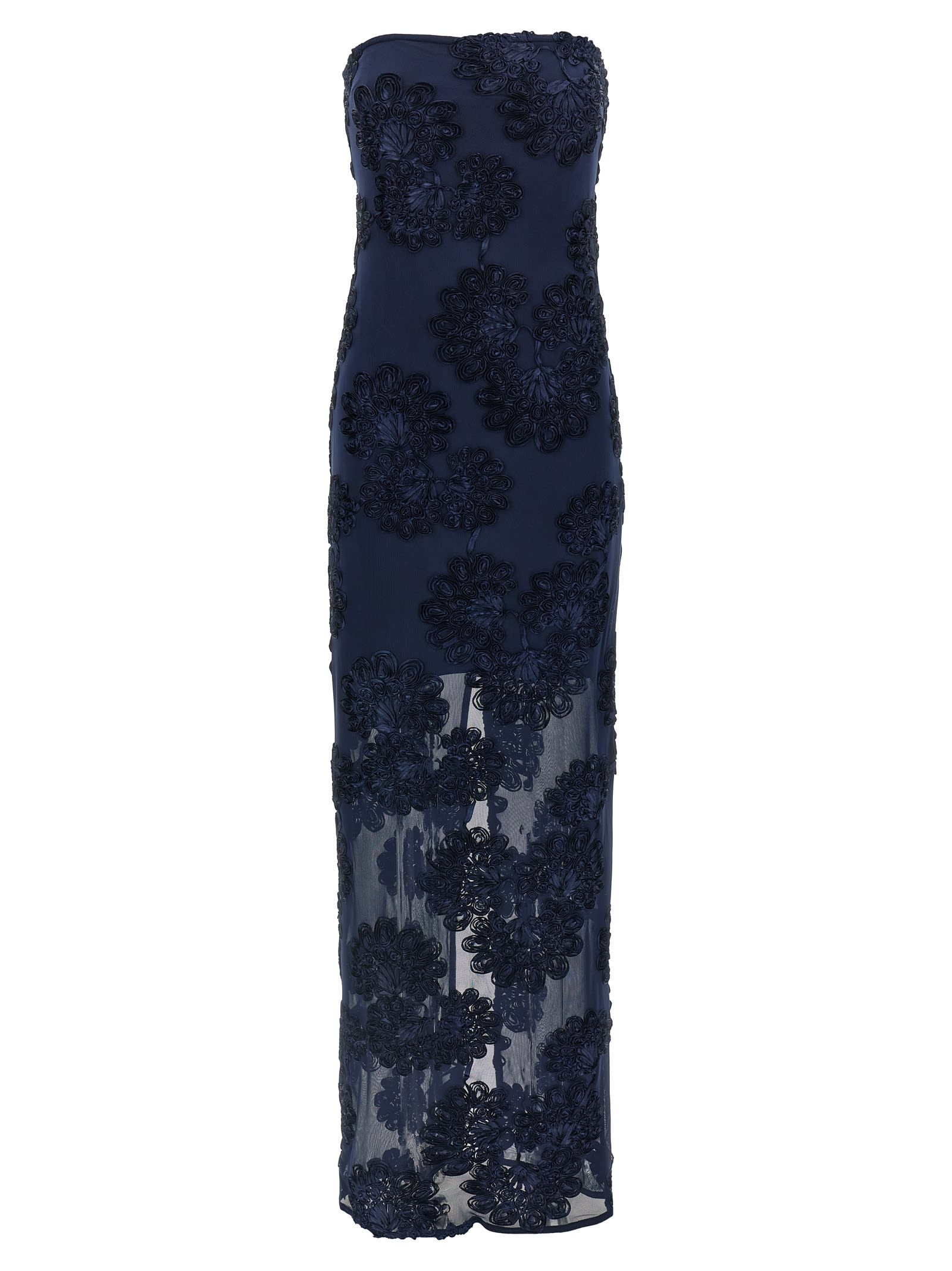 3d Mesh Maxi Dress