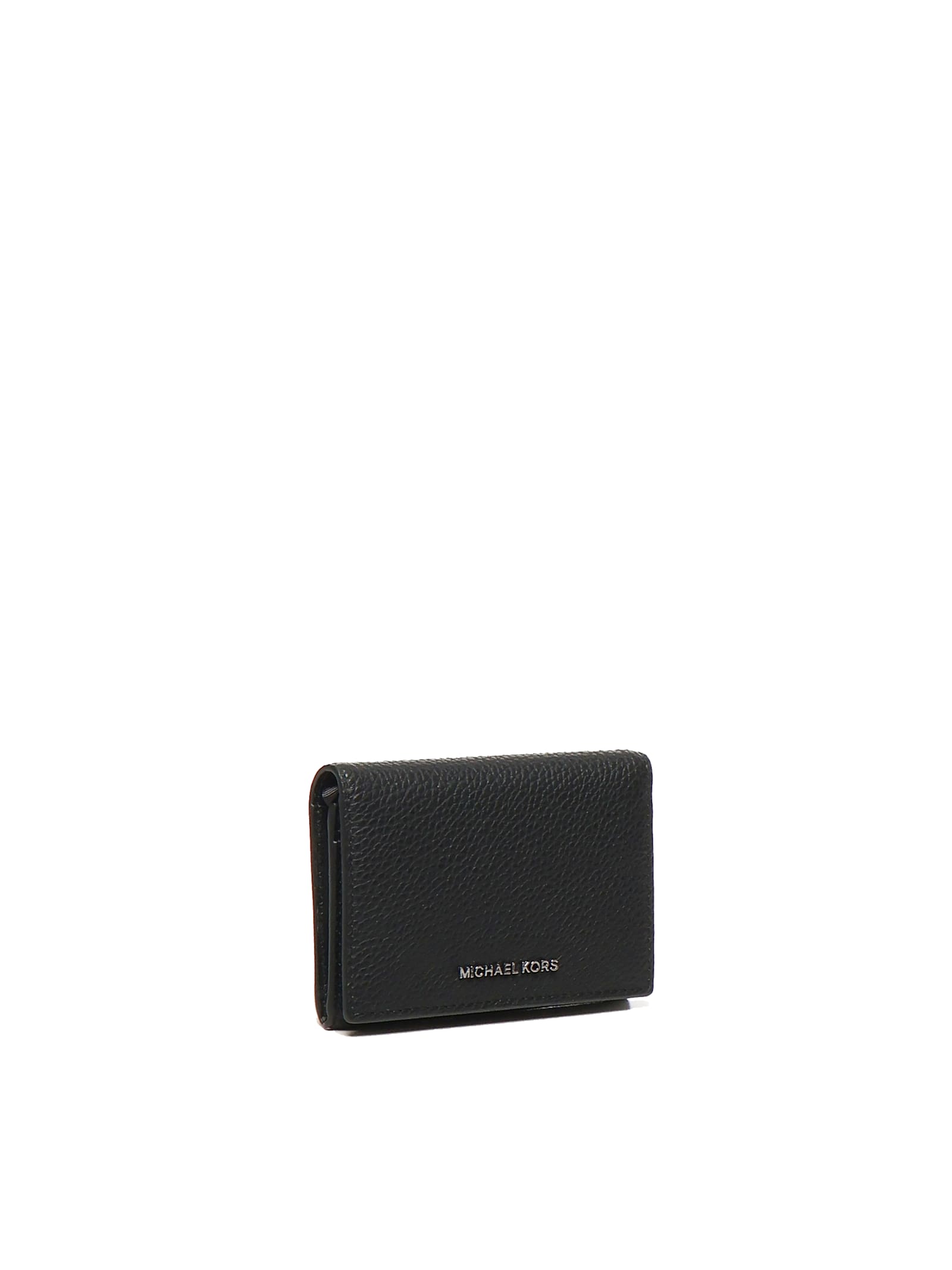 Michael Michael Kors Hudson Logo Card Holder In Black
