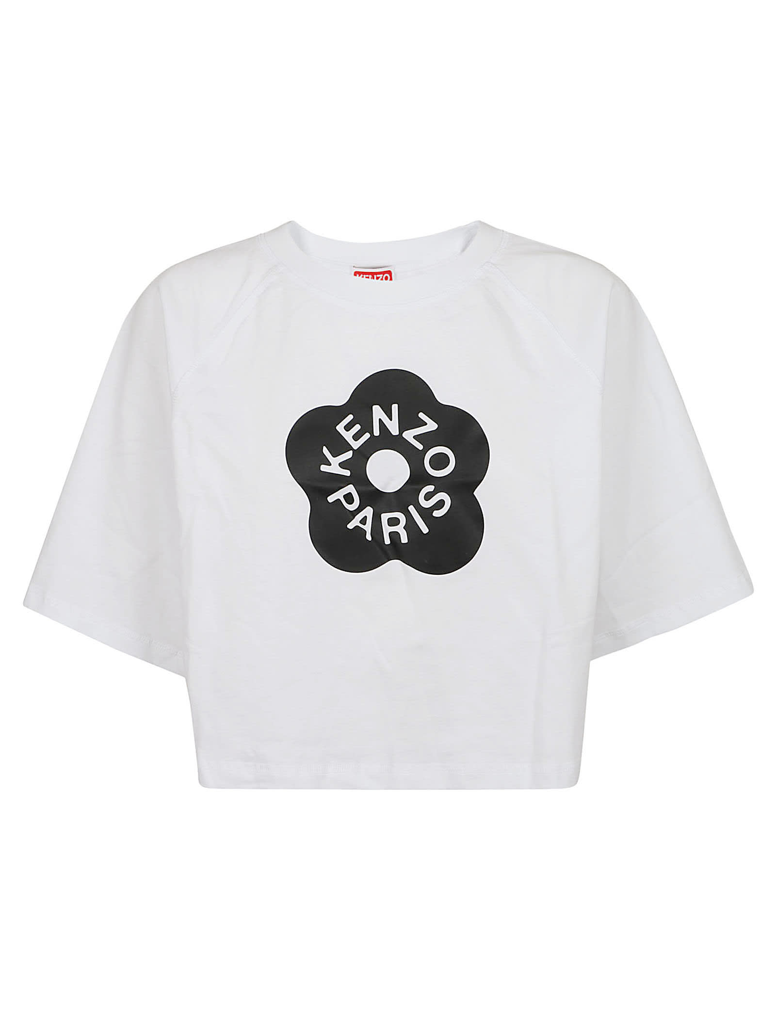 Shop Kenzo Boke 2.0 Cropped Boxy T-shirt In White