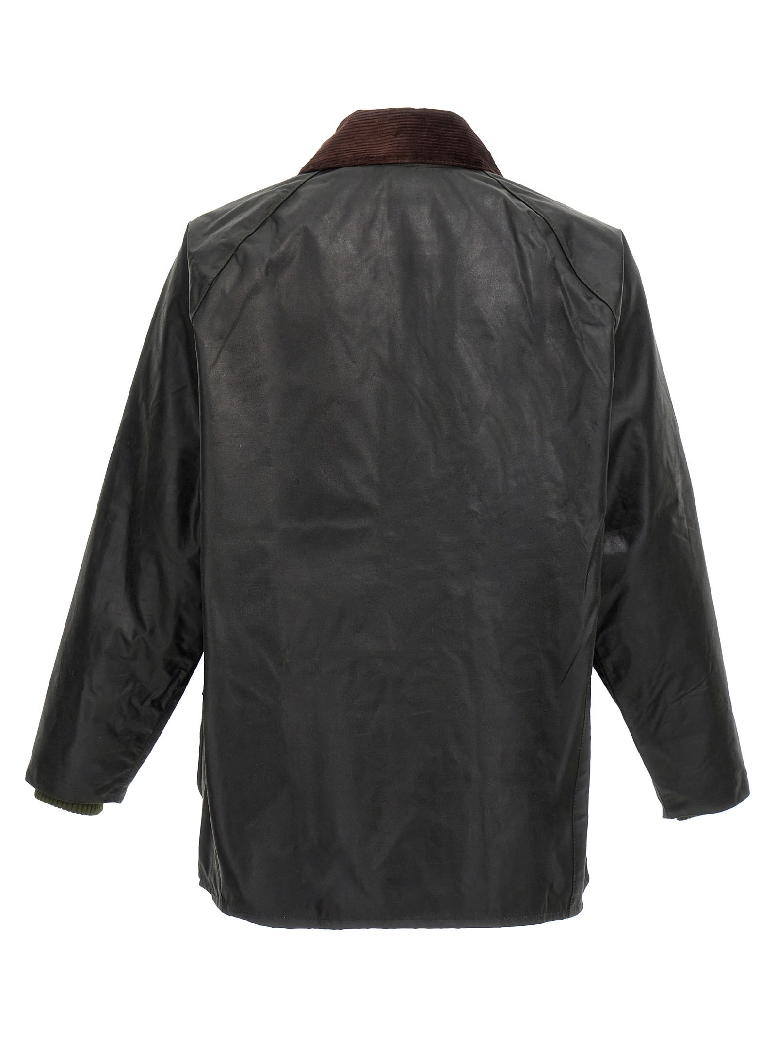 Barbour Mens Sage Bedale Waxed-cotton Jacket In Black