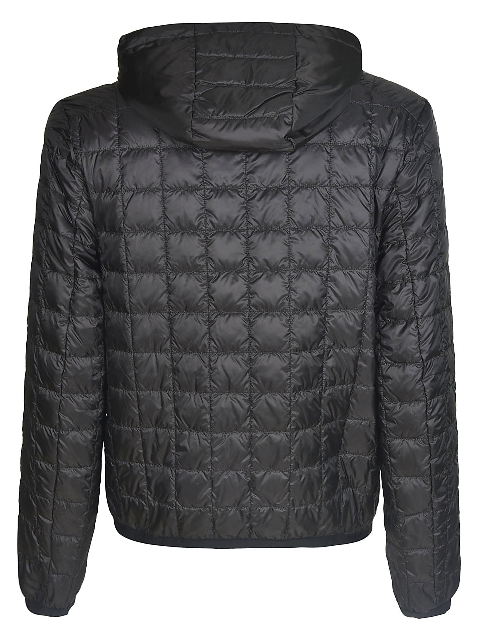 Shop Prada Padded Zip Jacket In Black