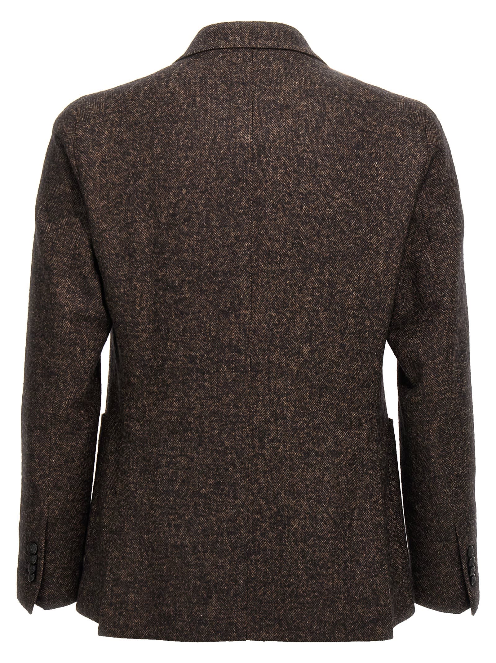 Shop Tagliatore Montecarlo Jacket In Brown