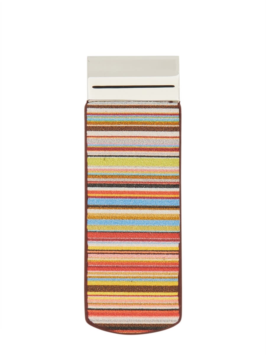 Shop Ps By Paul Smith Money Clip With Logo Bag In Multi Coloured