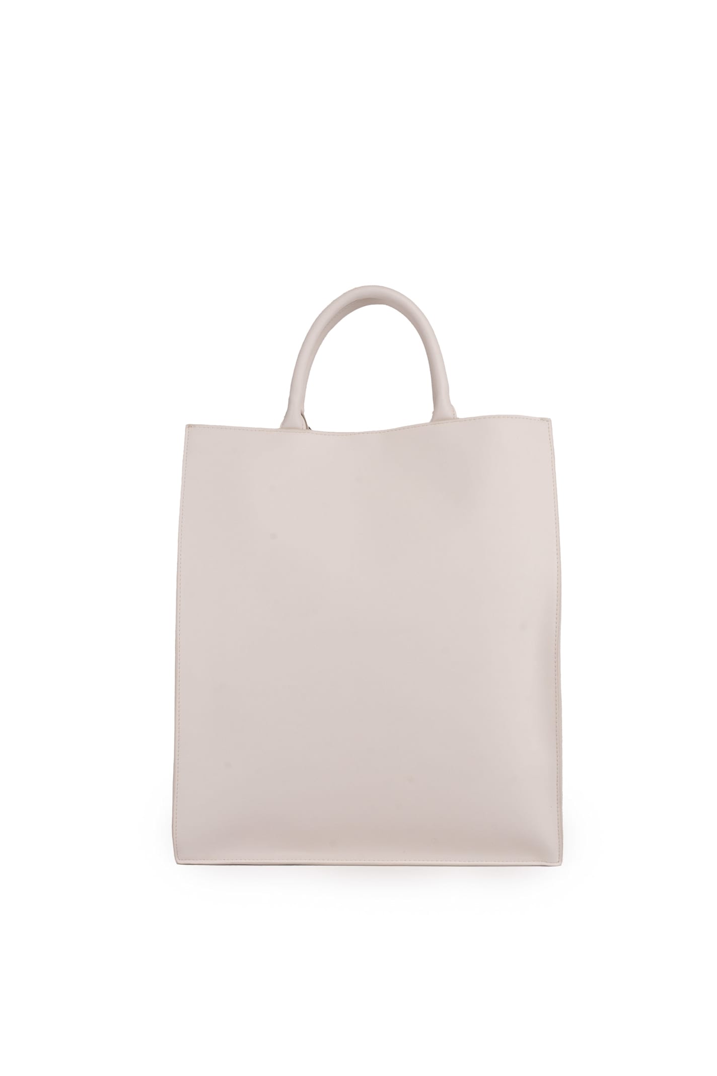 Max Mara Accordo Maxi Tote Bag With Leather Effect In White