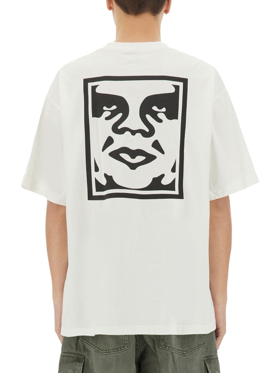 Shop Obey Icon Face T-shirt In White