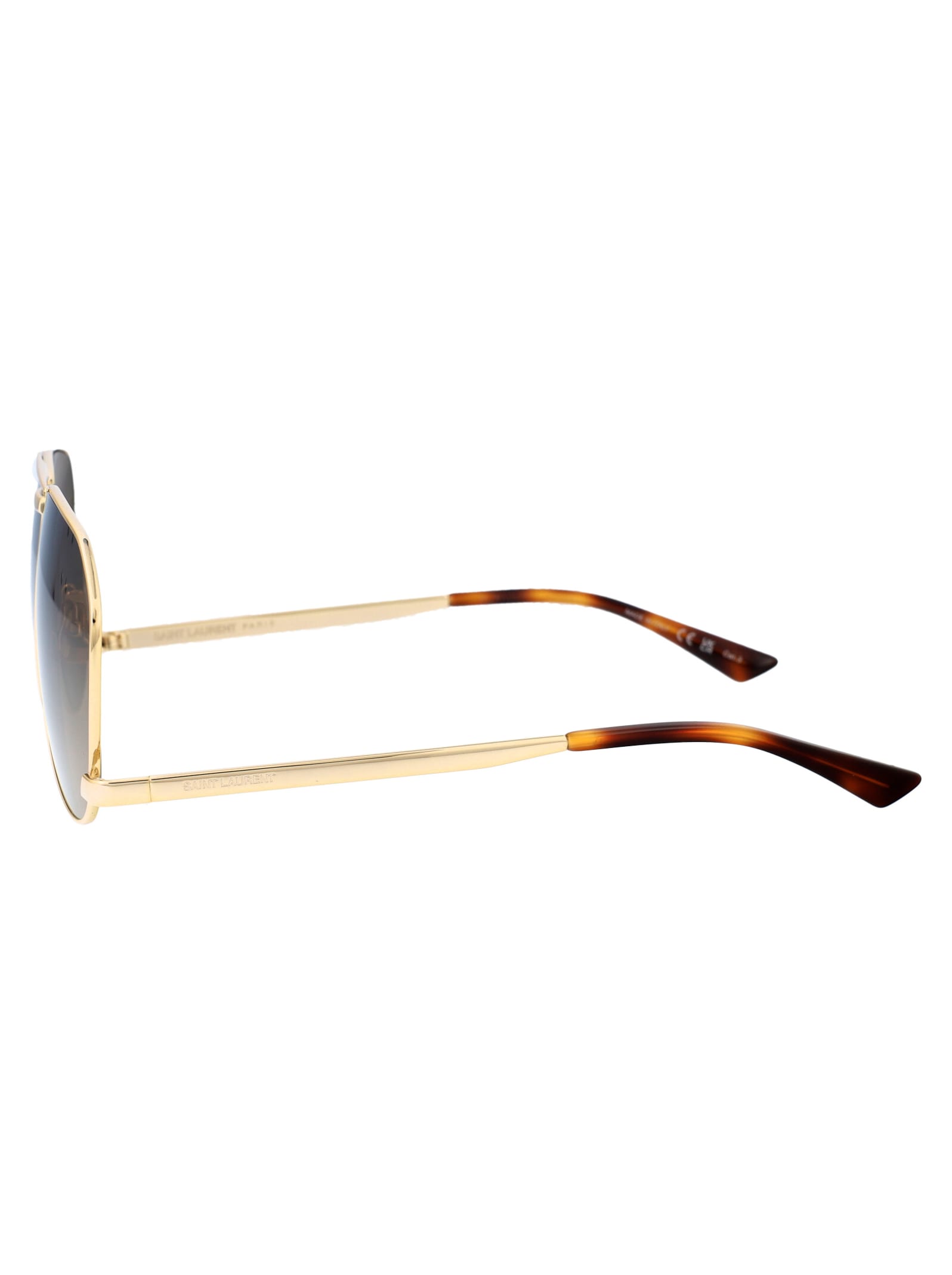 Saint Laurent Sl 690 Dust Sunglasses In Gold