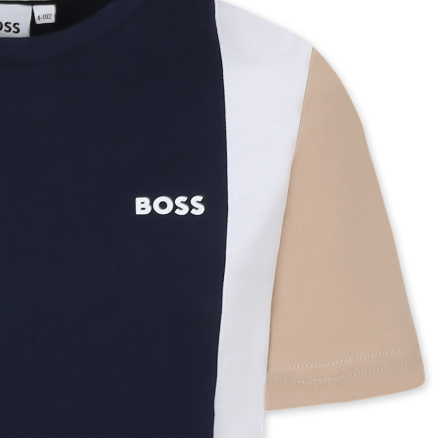 Hugo Boss Boy's Short-sleeve Colorblock Polo Shirt In Blue