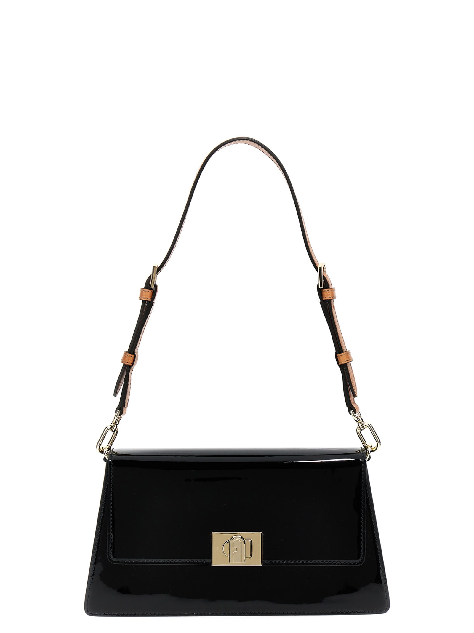 Shop Furla Zoe Small Shoulder Bag In Black