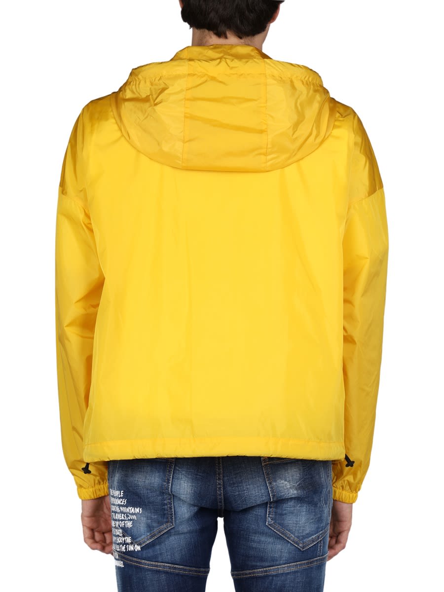 Shop Dsquared2 Windbreaker With Logo In Yellow