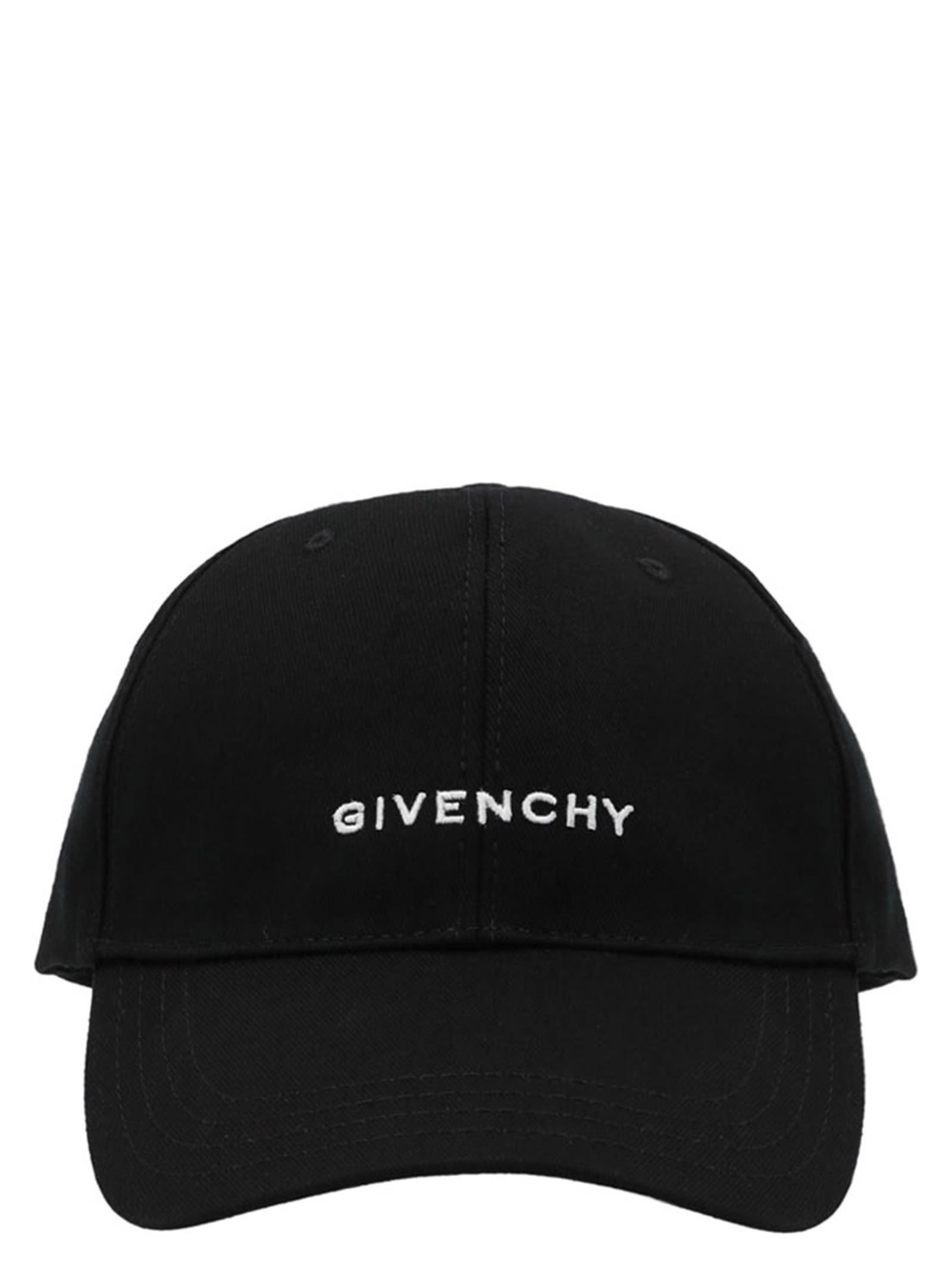 Shop Givenchy Curved Cap In Black