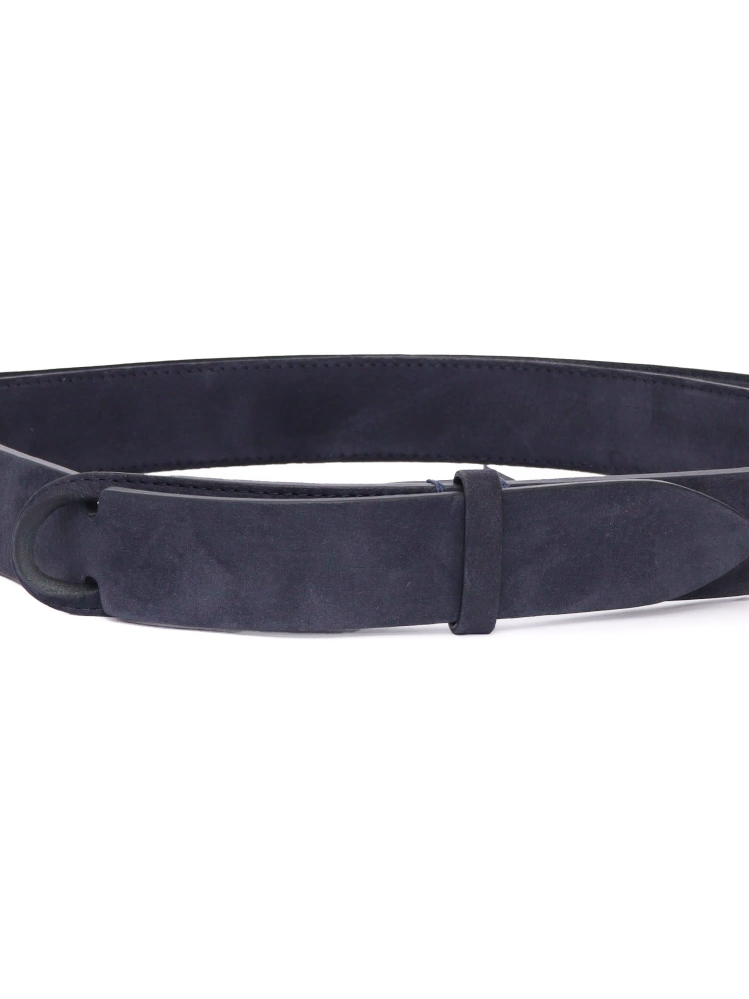 Orciani Leather Belt In Blue