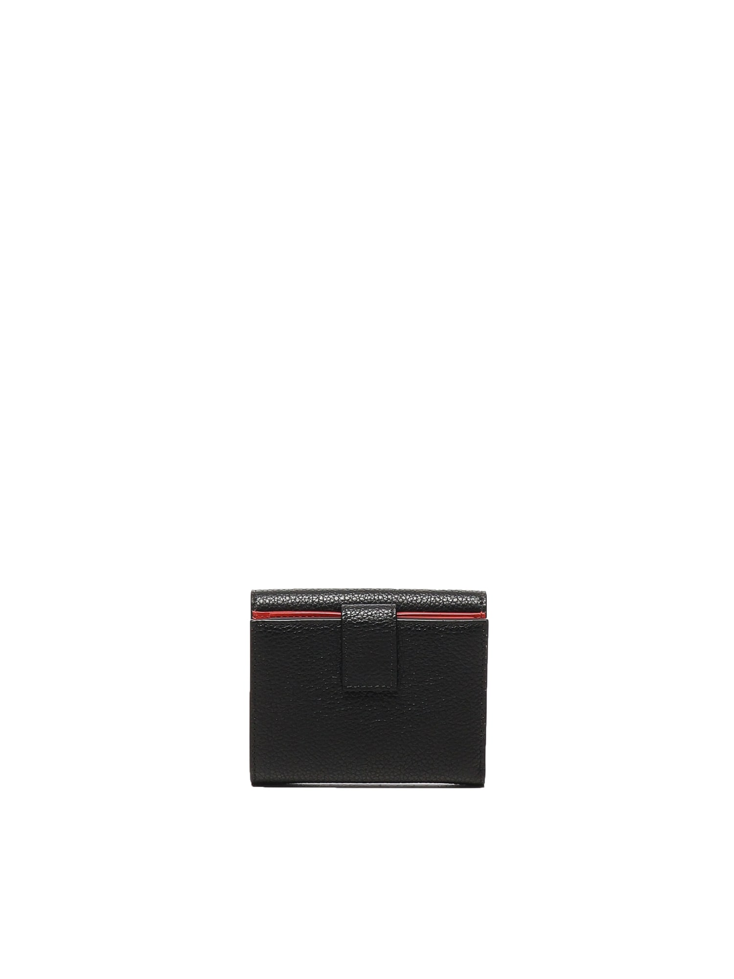 Ferragamo Gancini Compact Wallet In Black