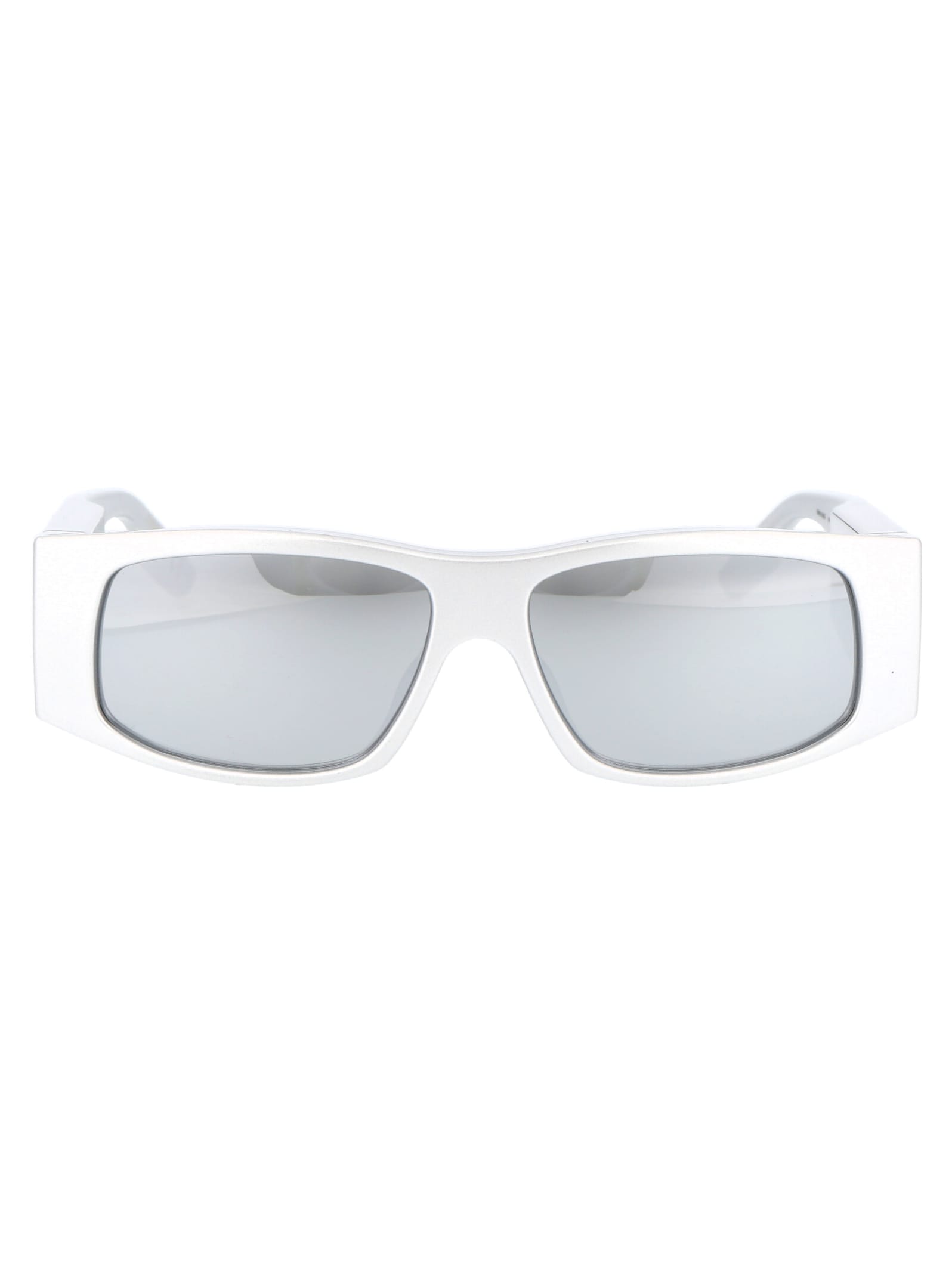 Shop Balenciaga Bb0100s Sunglasses In 002 Silver Silver Silver