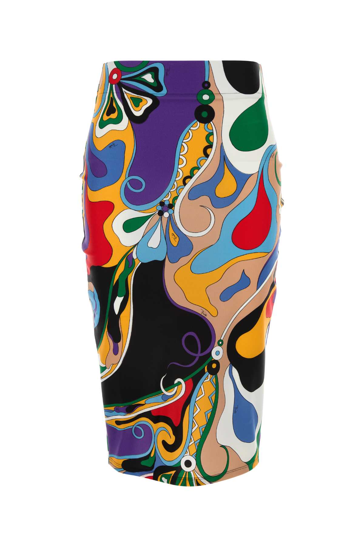 Shop Pucci Printed Nylon Stretch Skirt In Violarosso