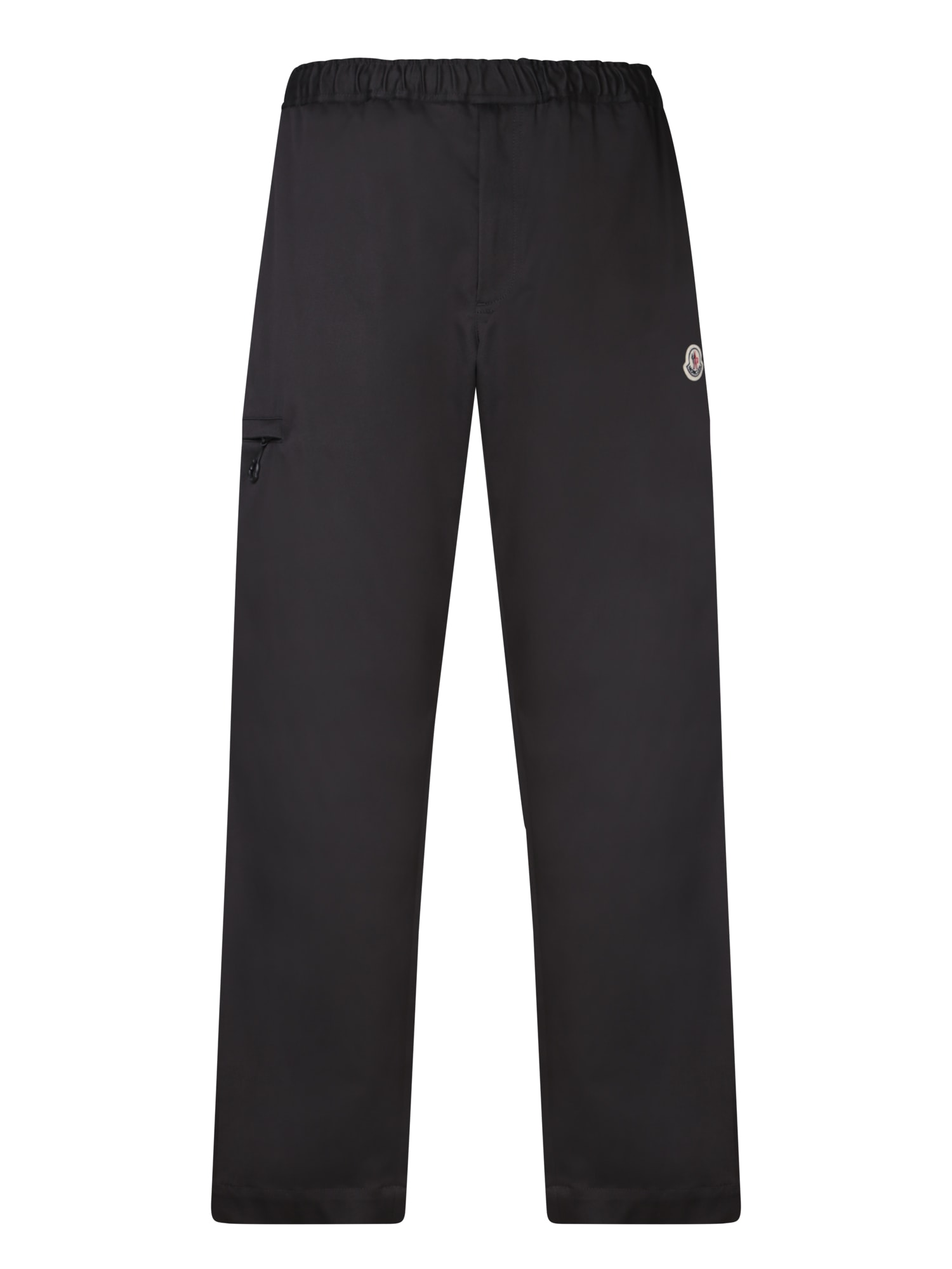 Shop Moncler Tech Logo Black Pants