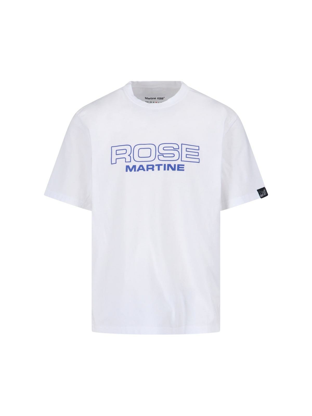 Martine Rose Regular Fit Crew Neck Short Sleeve Top In White