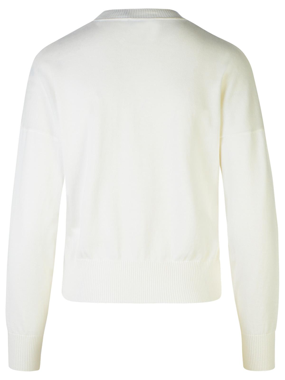 Shop M05ch1n0 Jeans White Cotton Sweater