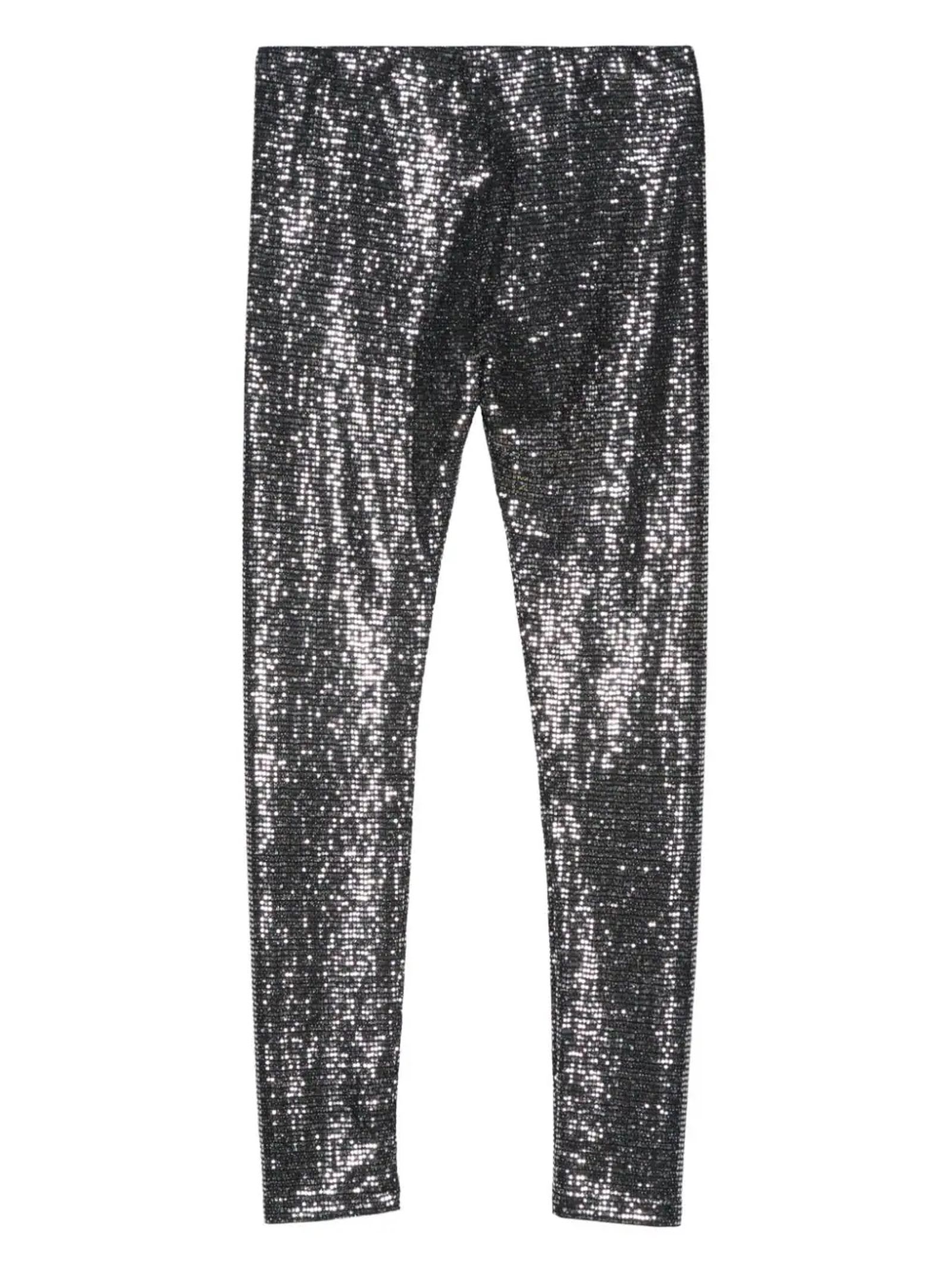 Shop Isabel Marant Joshua Sequin-embellished Leggings In Black