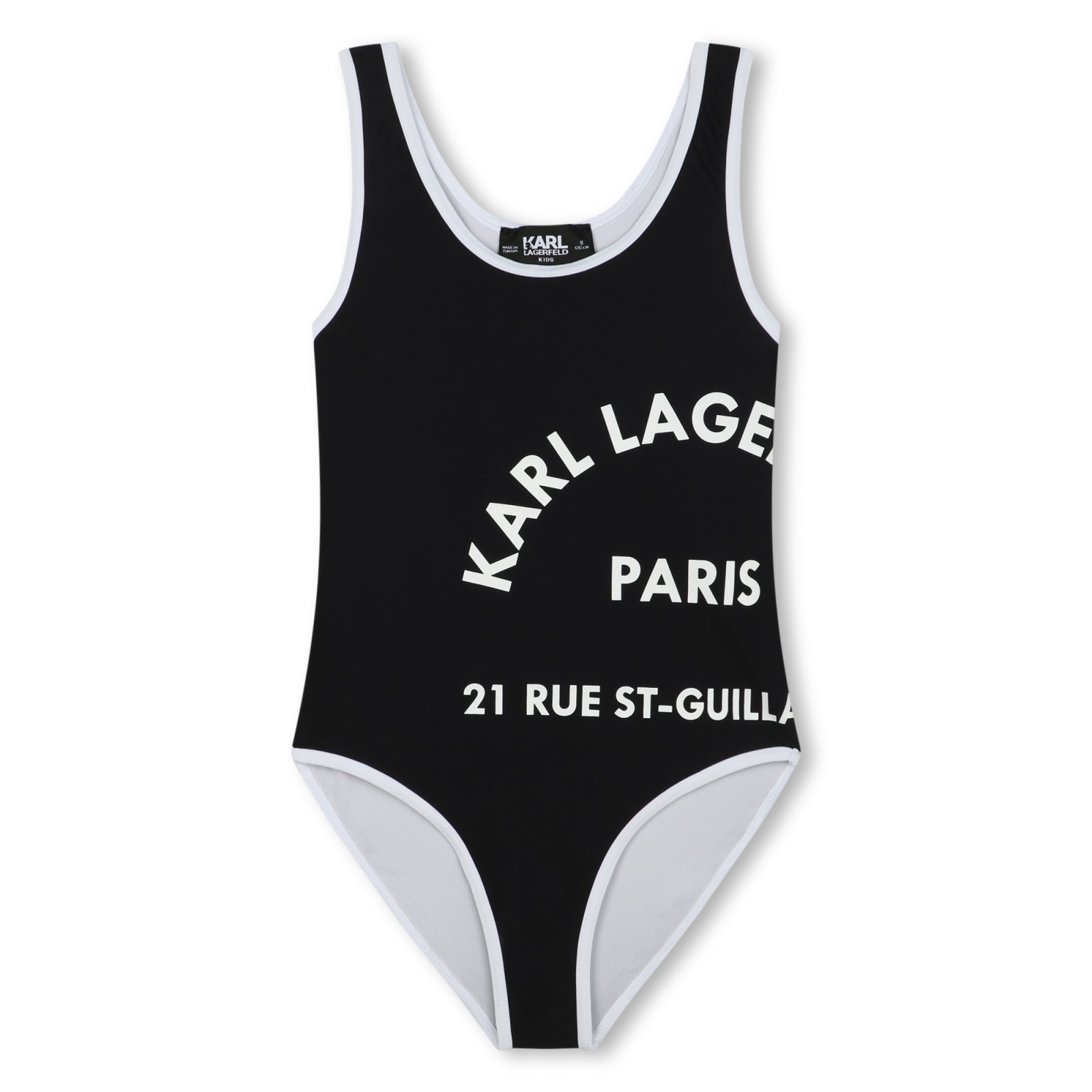 Karl Lagerfeld Kids' Costume Con Stampa In Black