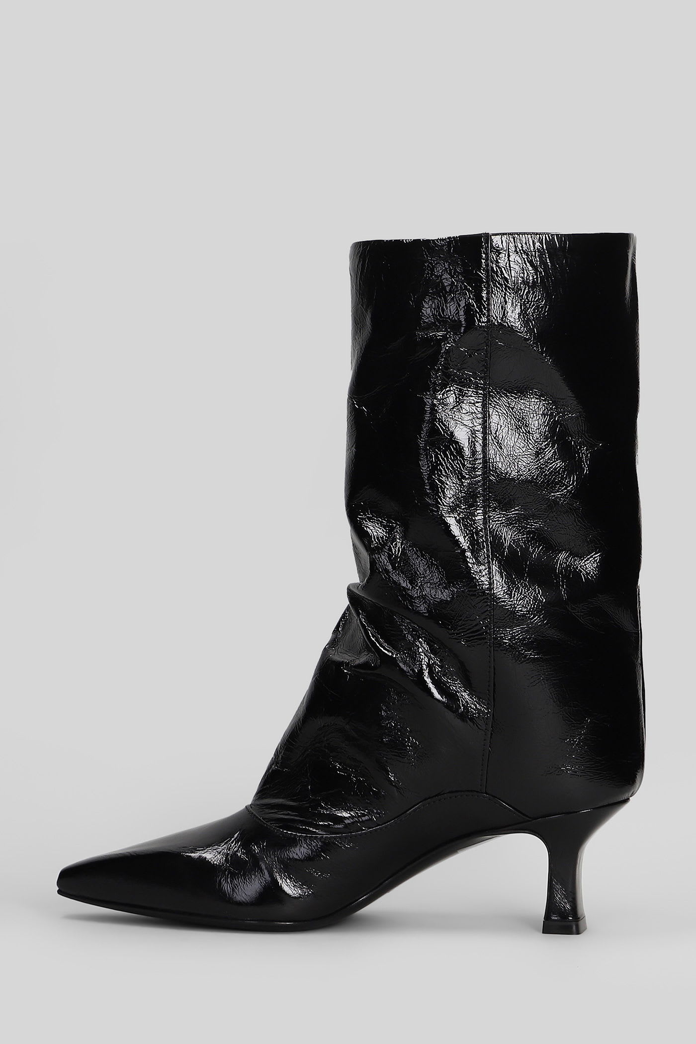 The Seller High Heels Boots In Black Leather In Black